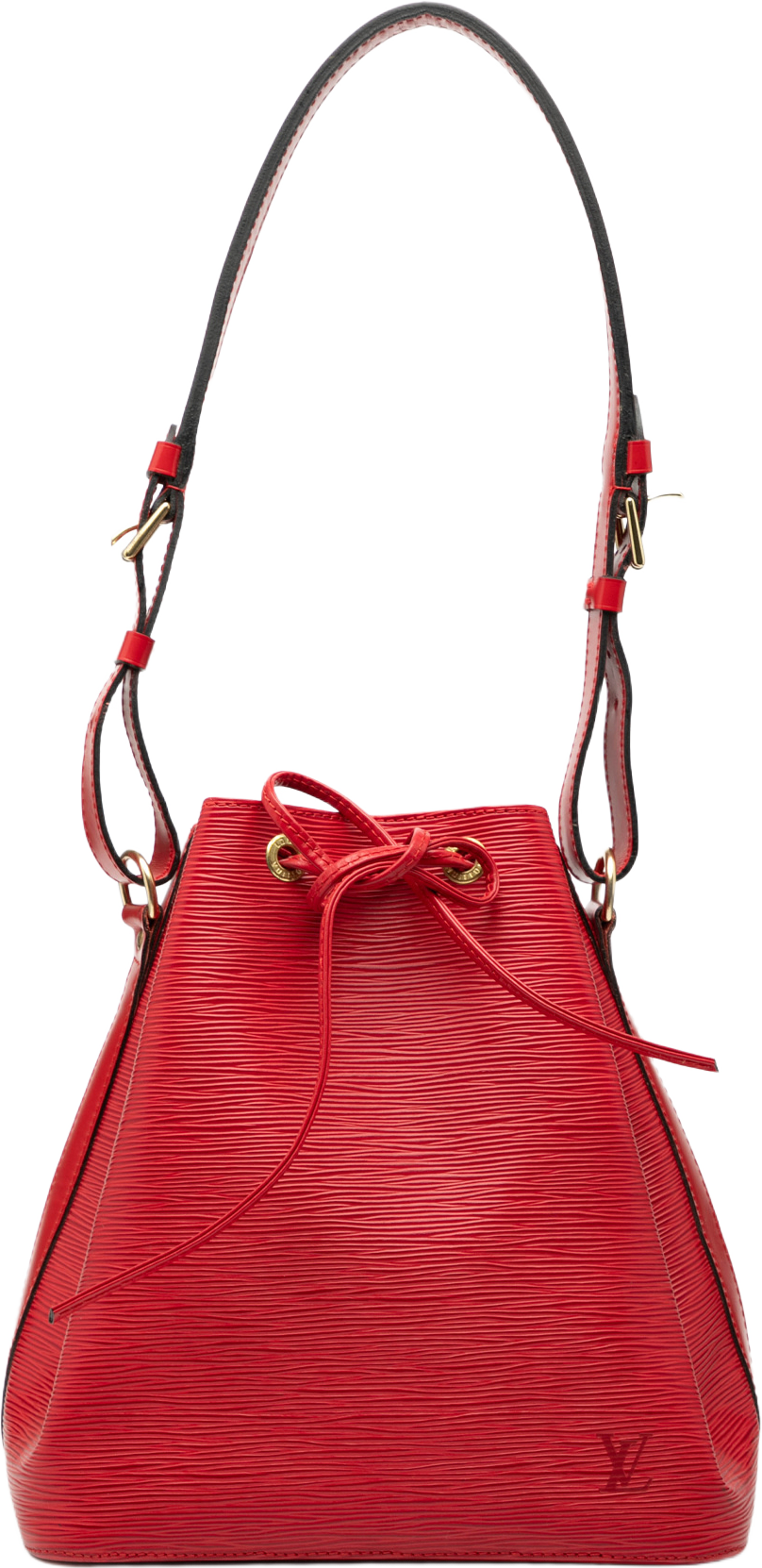 Louis Vuitton Epi Petit Noe, från Luxclusif, i färgen red. Klicka för att öppna bilden i stort format