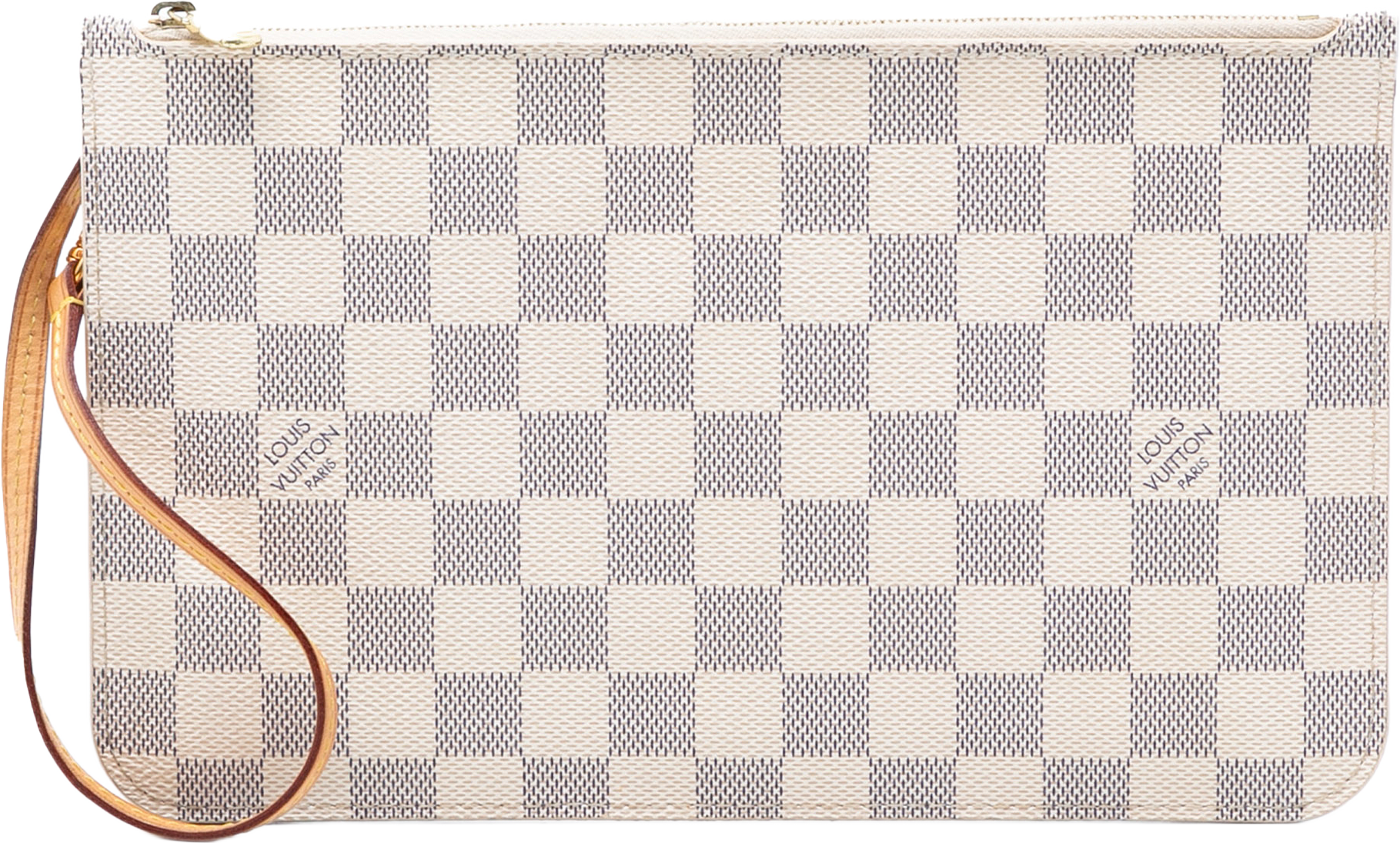 Louis Vuitton Damier Azur Neverfull Mm Pouch, från Luxclusif, i färgen white. Klicka för att öppna bilden i stort format