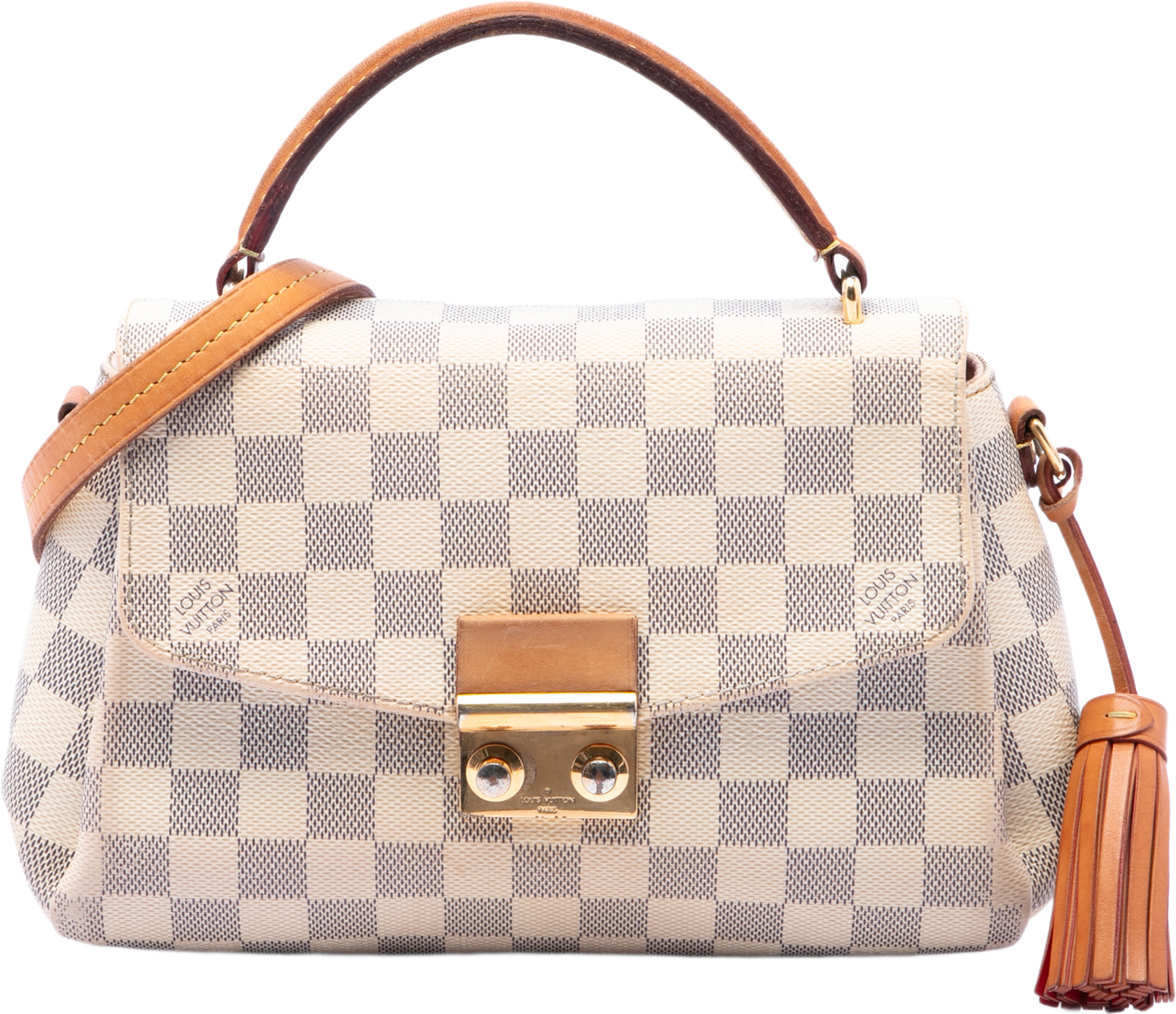 Louis Vuitton Damier Azur Croisette, från Luxclusif, i färgen vit. Klicka för att öppna bilden i stort format