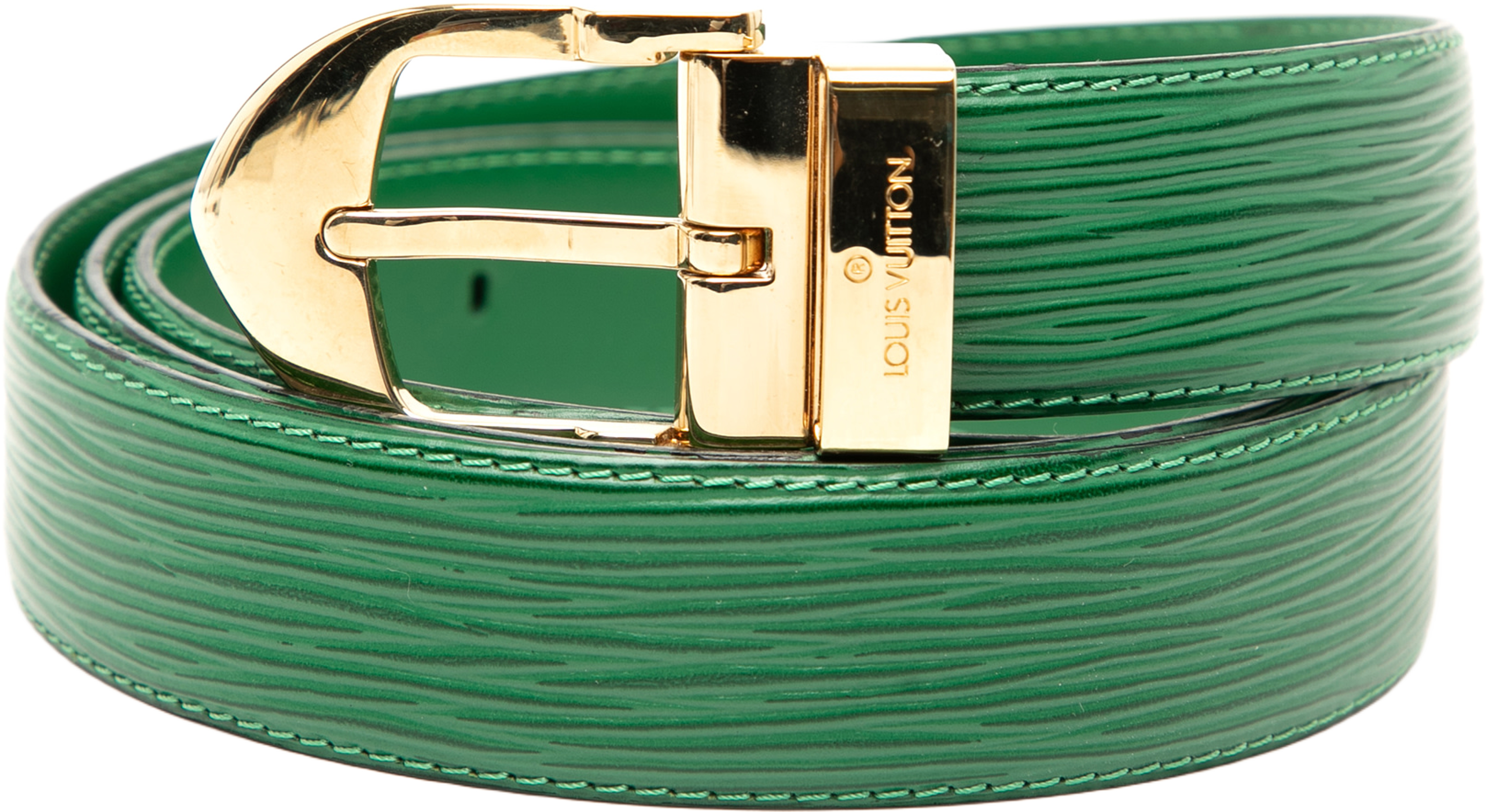 Louis Vuitton Epi Ceinture Belt, från Luxclusif, i färgen green. Klicka för att öppna bilden i stort format