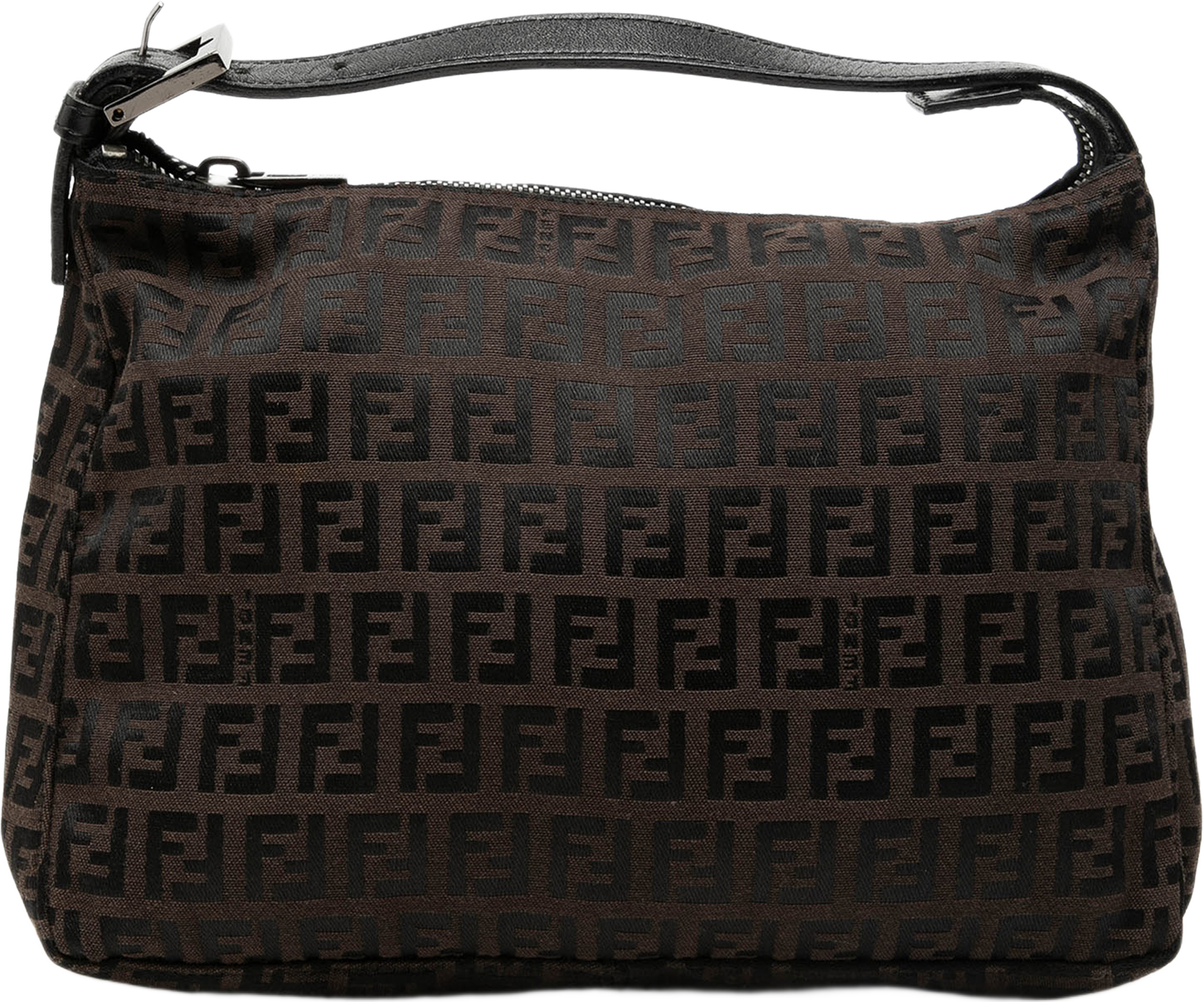 Fendi Zucchino Canvas Handbag, från Luxclusif, i färgen brun. Klicka för att öppna bilden i stort format