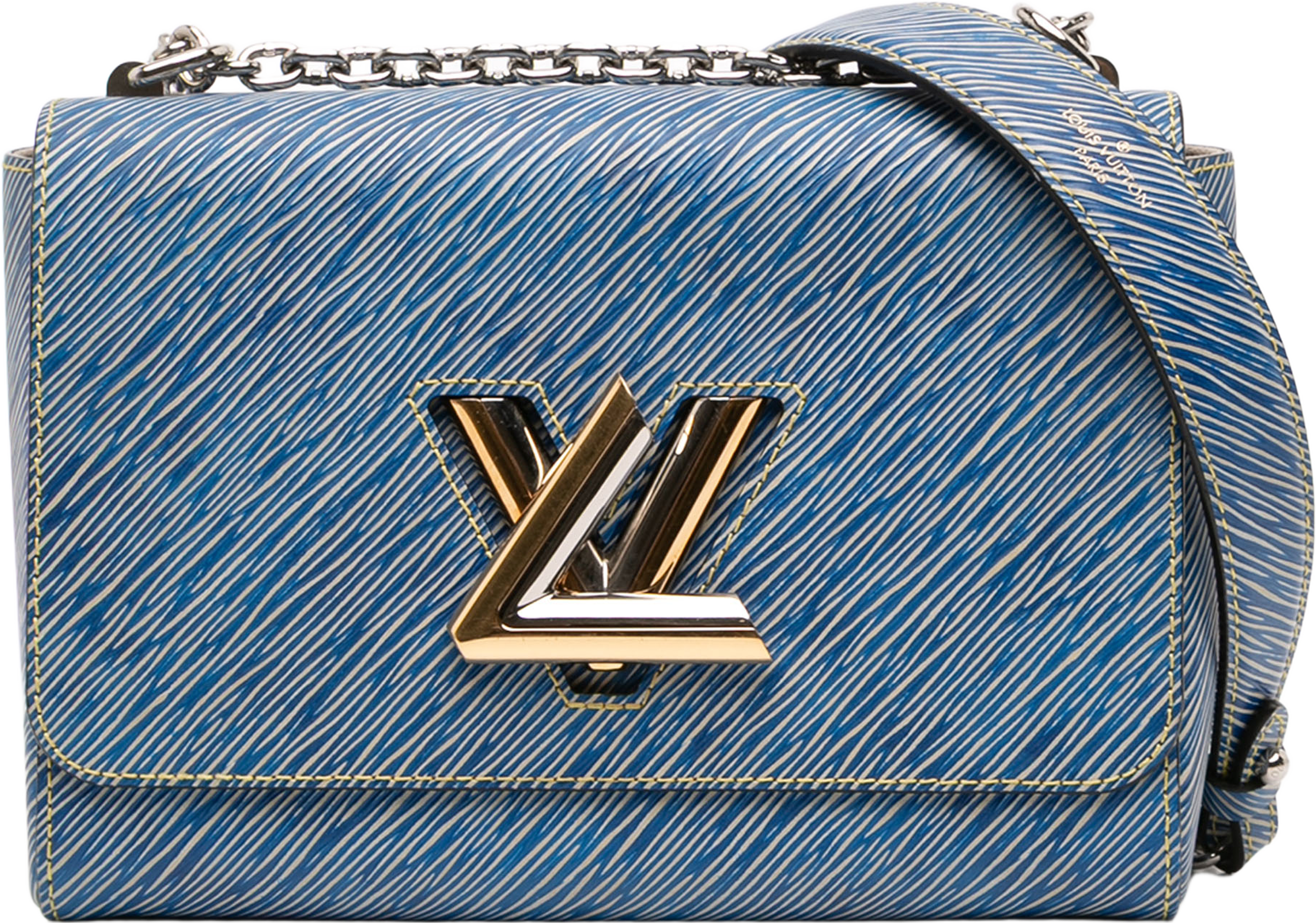 Louis Vuitton Epi Denim Twist Mm, från Luxclusif, i färgen blue. Klicka för att öppna bilden i stort format