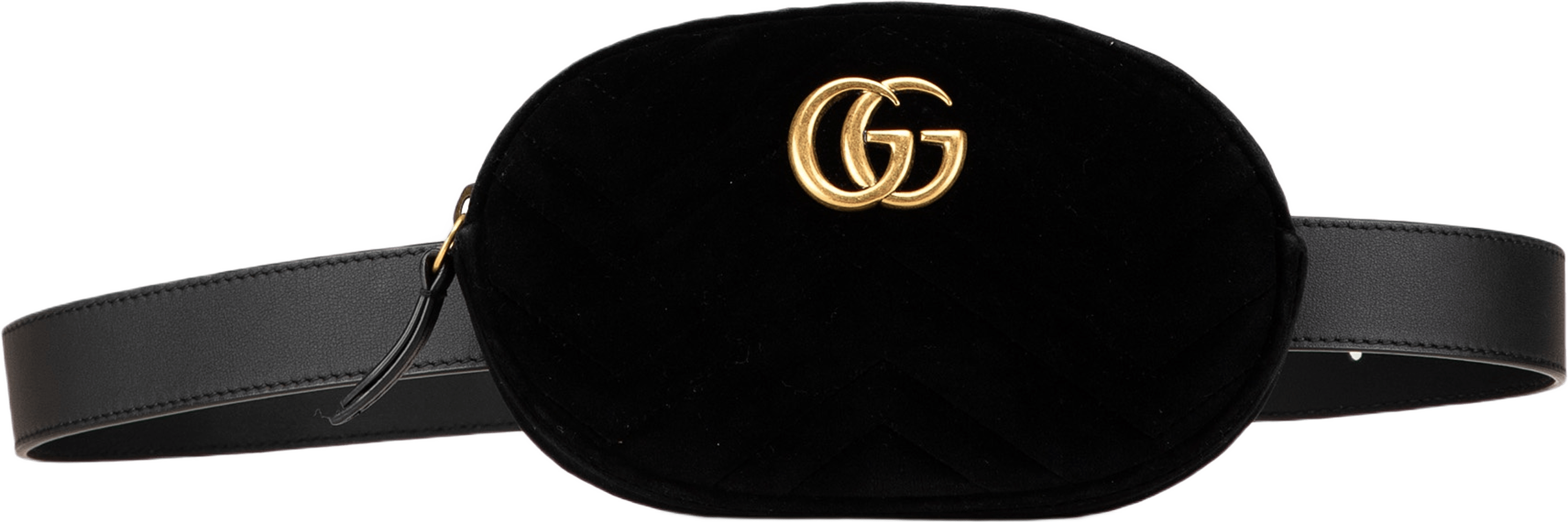Gucci Gg Marmont Matelasse Velvet Belt Bag