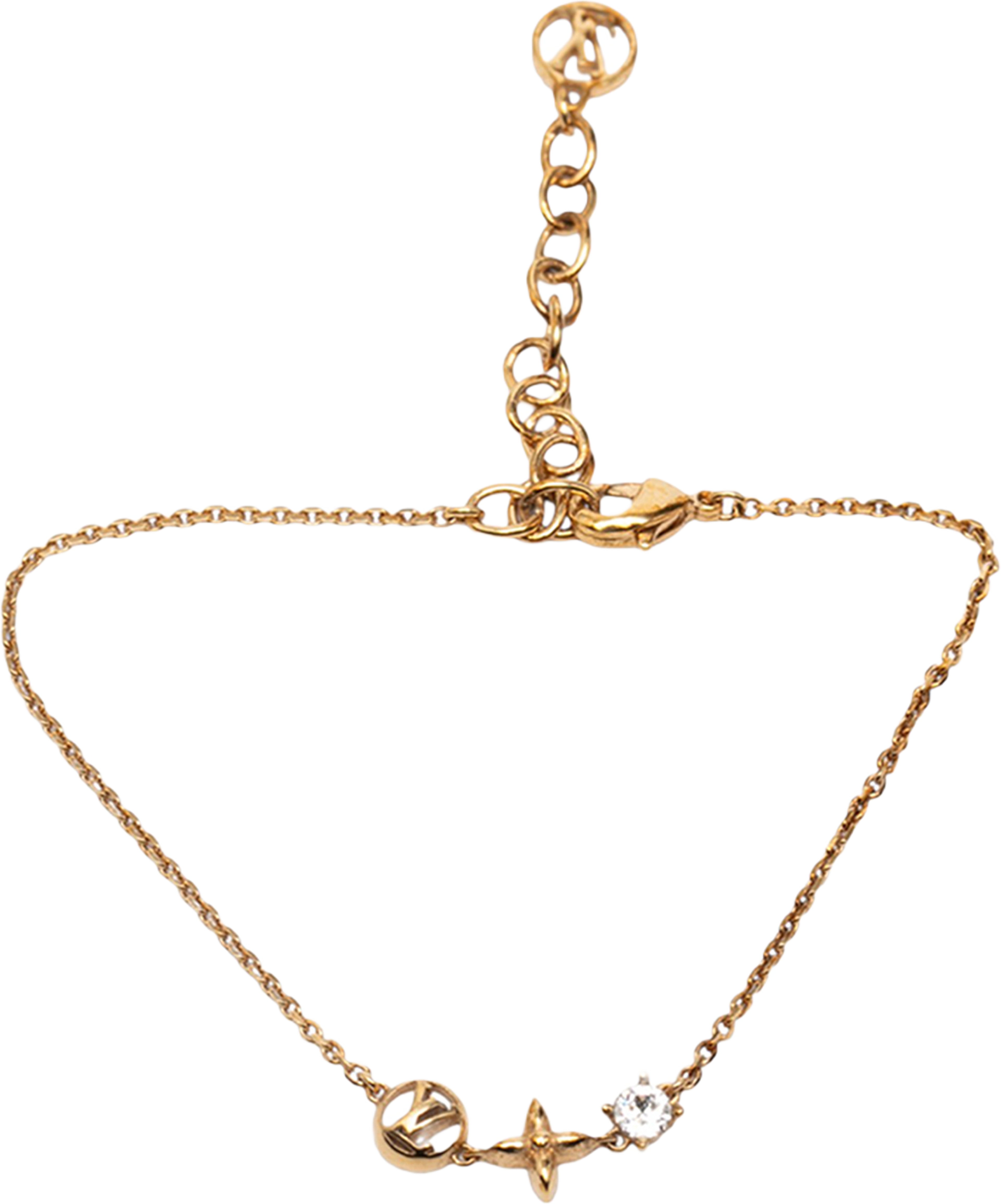 Louis Vuitton Gold Plated Petit Louis Bracelet, från Luxclusif, i färgen gold. Klicka för att öppna bilden i stort format