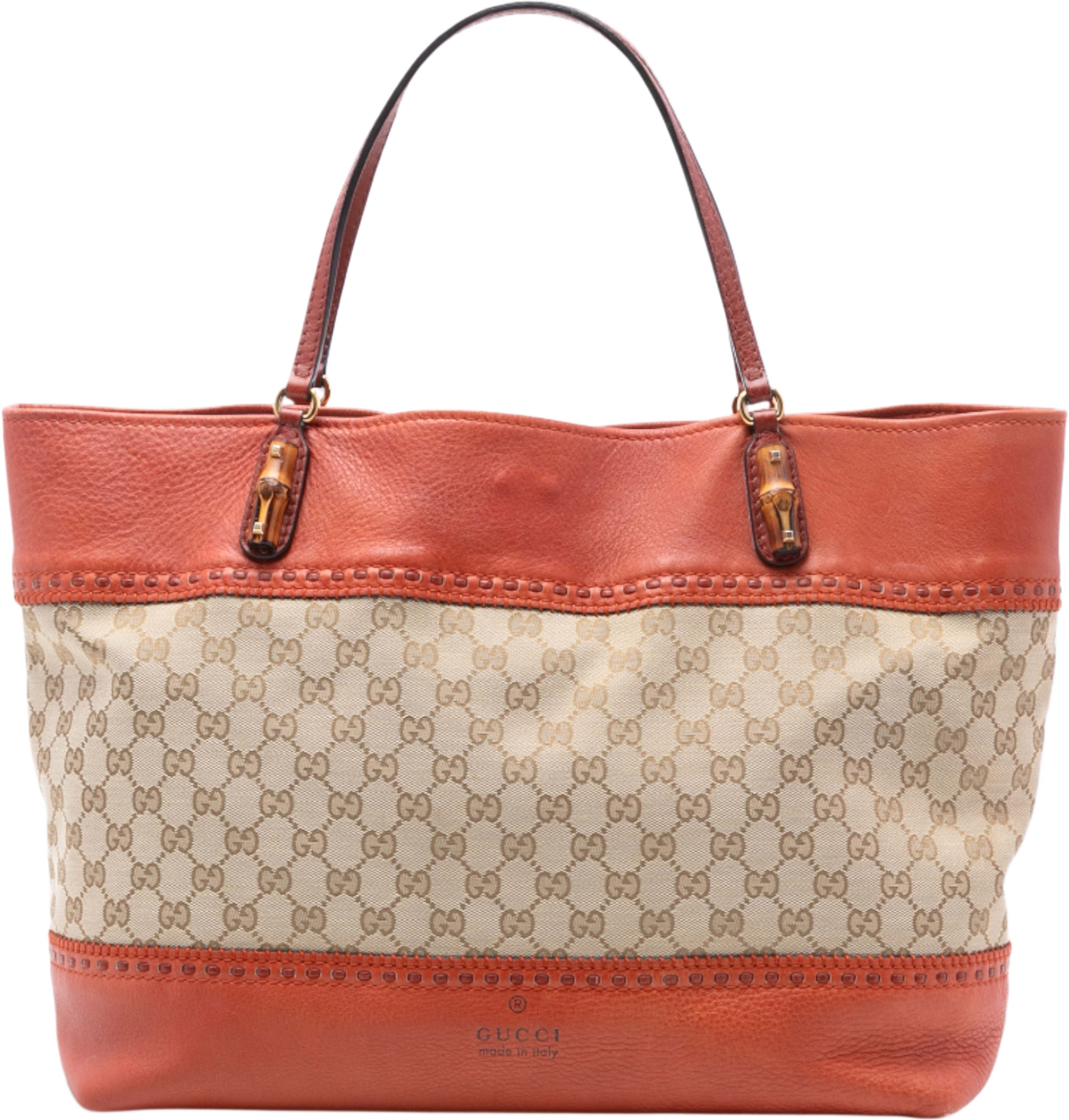 Gucci Large Gg Canvas Laidback Crafty Tote, från Luxclusif, i färgen beige. Klicka för att öppna bilden i stort format