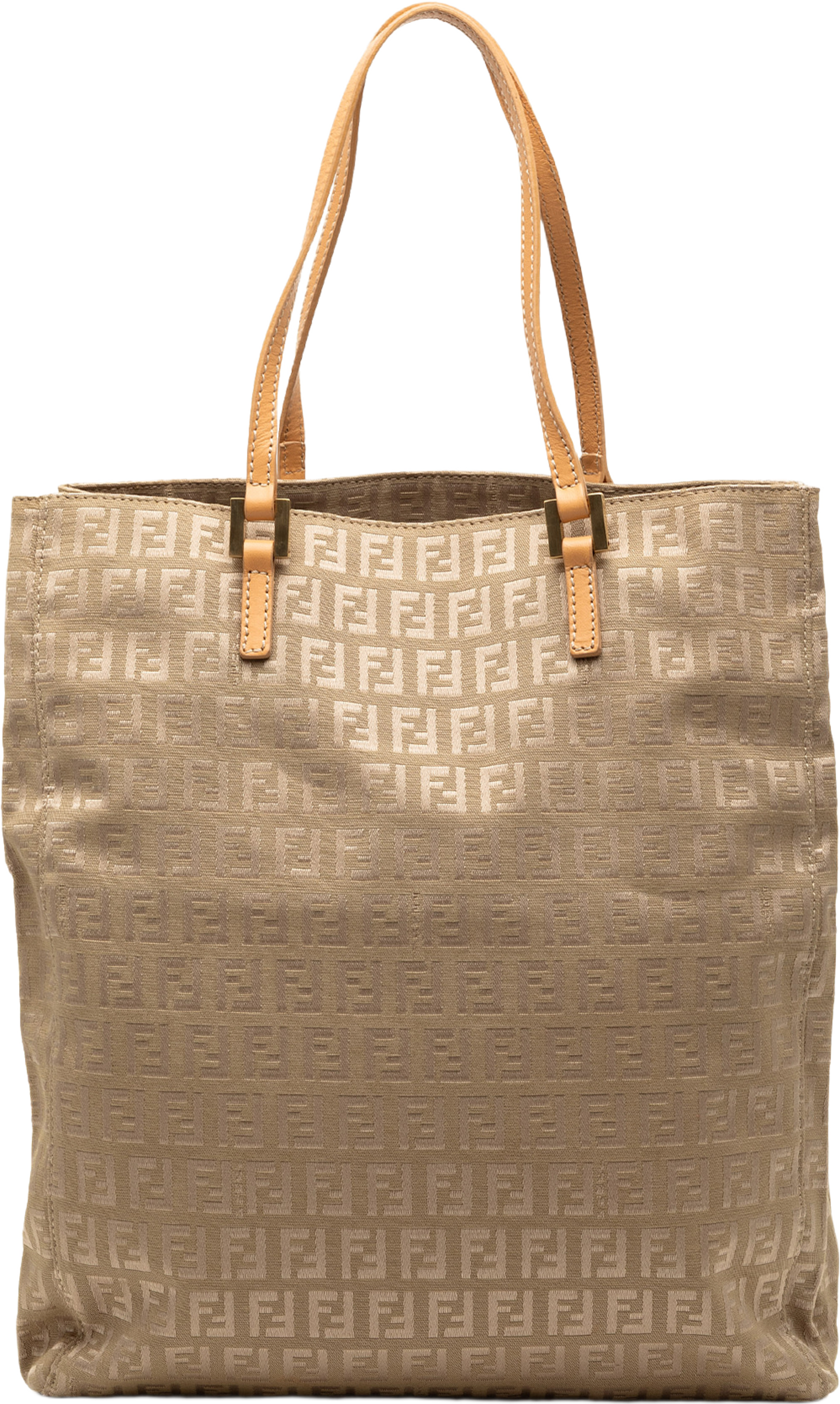 Fendi Zucchino Canvas Tote, från Luxclusif, i färgen beige. Klicka för att öppna bilden i stort format