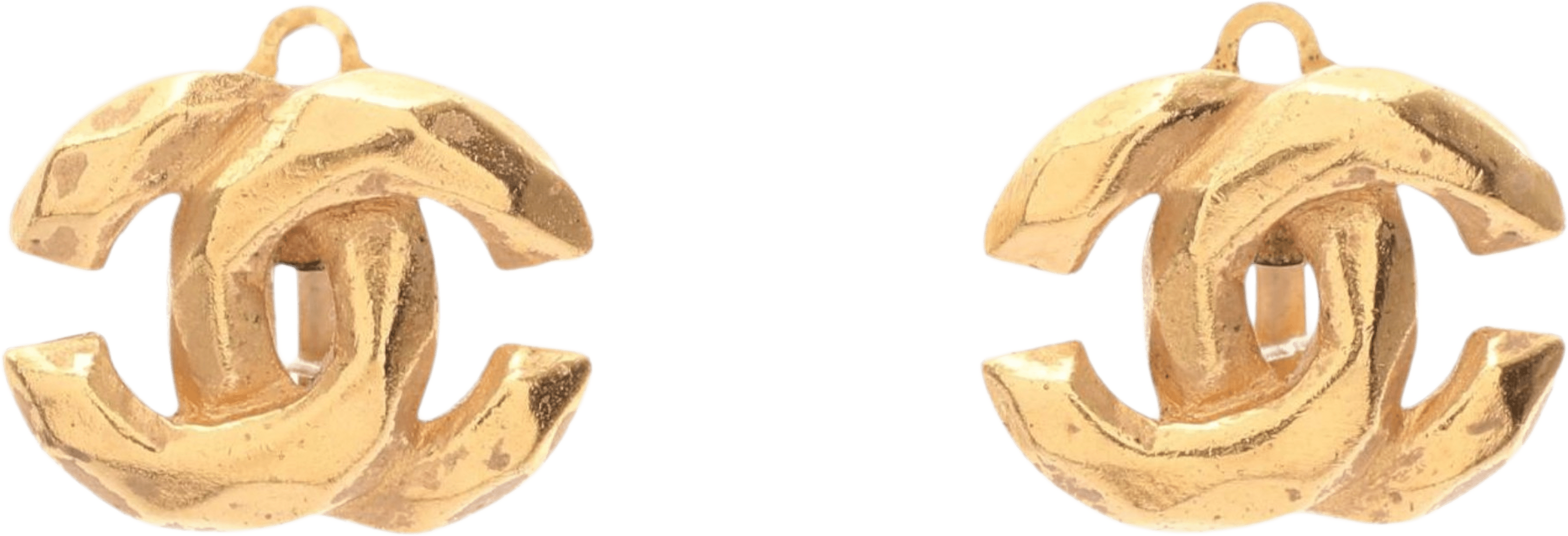 Chanel Cc Gold Plated Clip On Earrings, från Luxclusif, i färgen guld. Klicka för att öppna bilden i stort format