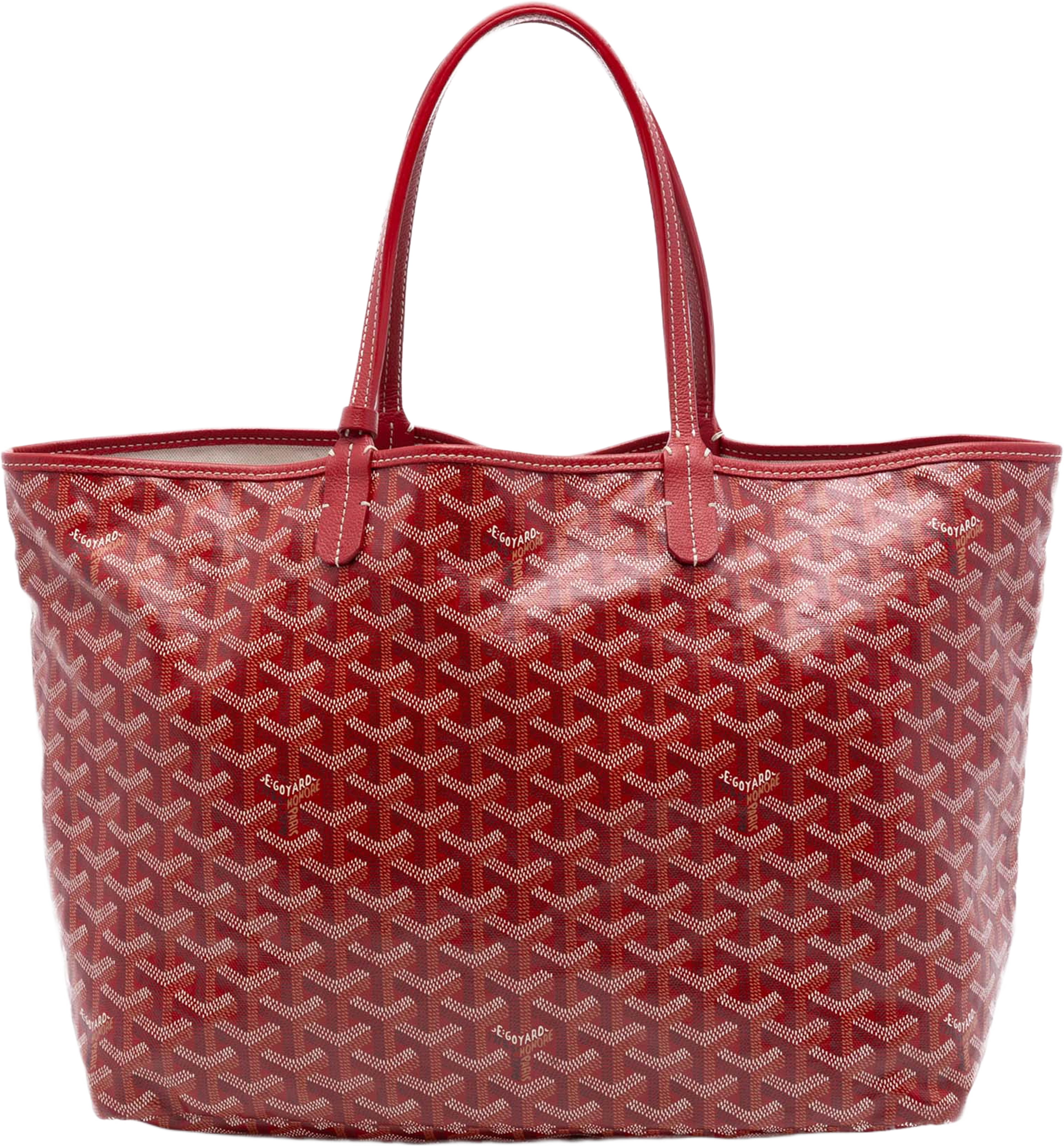 Goyard Goyardine Saint Louis Pm, från Luxclusif, i färgen red. Klicka för att öppna bilden i stort format