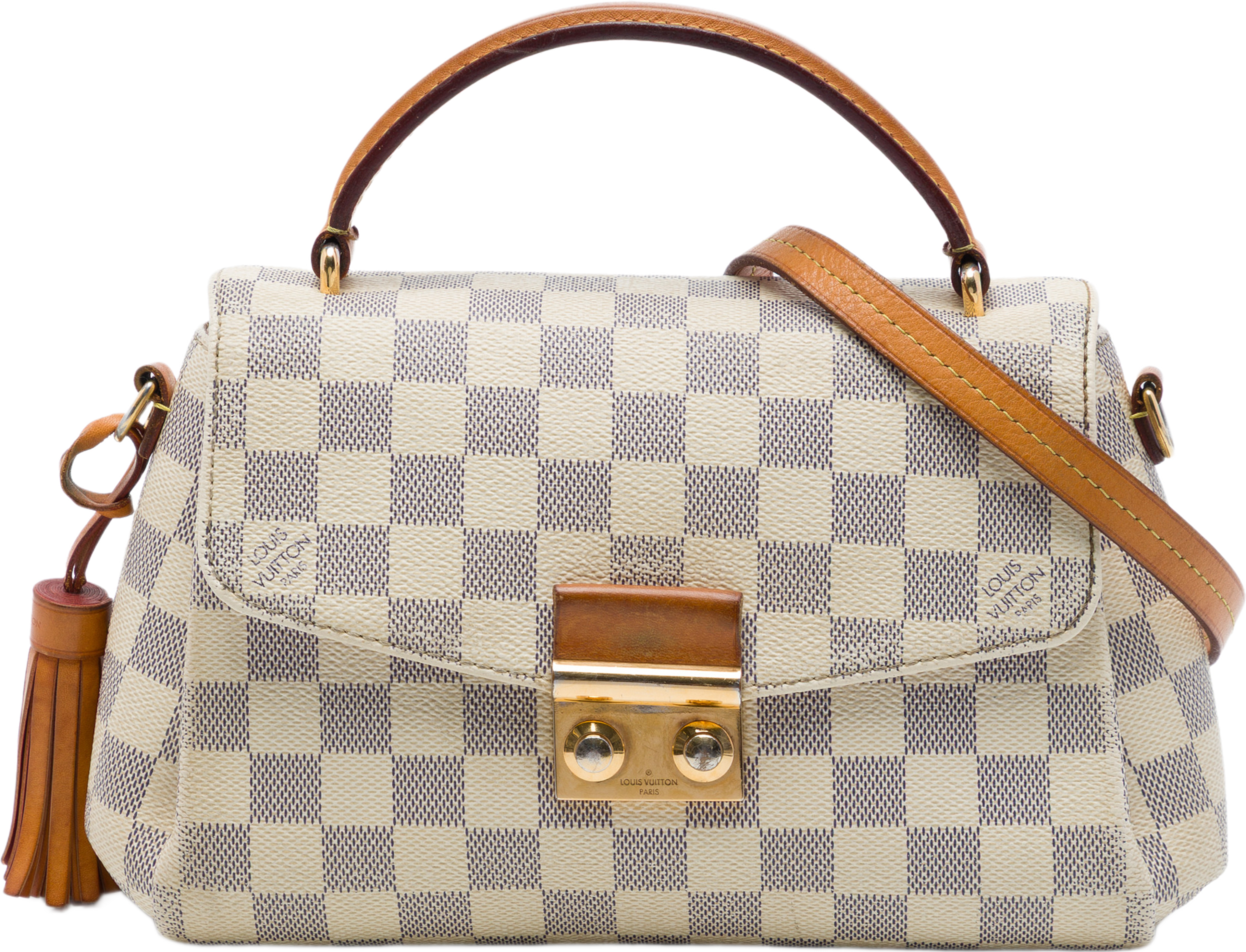 Louis Vuitton Damier Azur Croisette, från Luxclusif, i färgen vit. Klicka för att öppna bilden i stort format