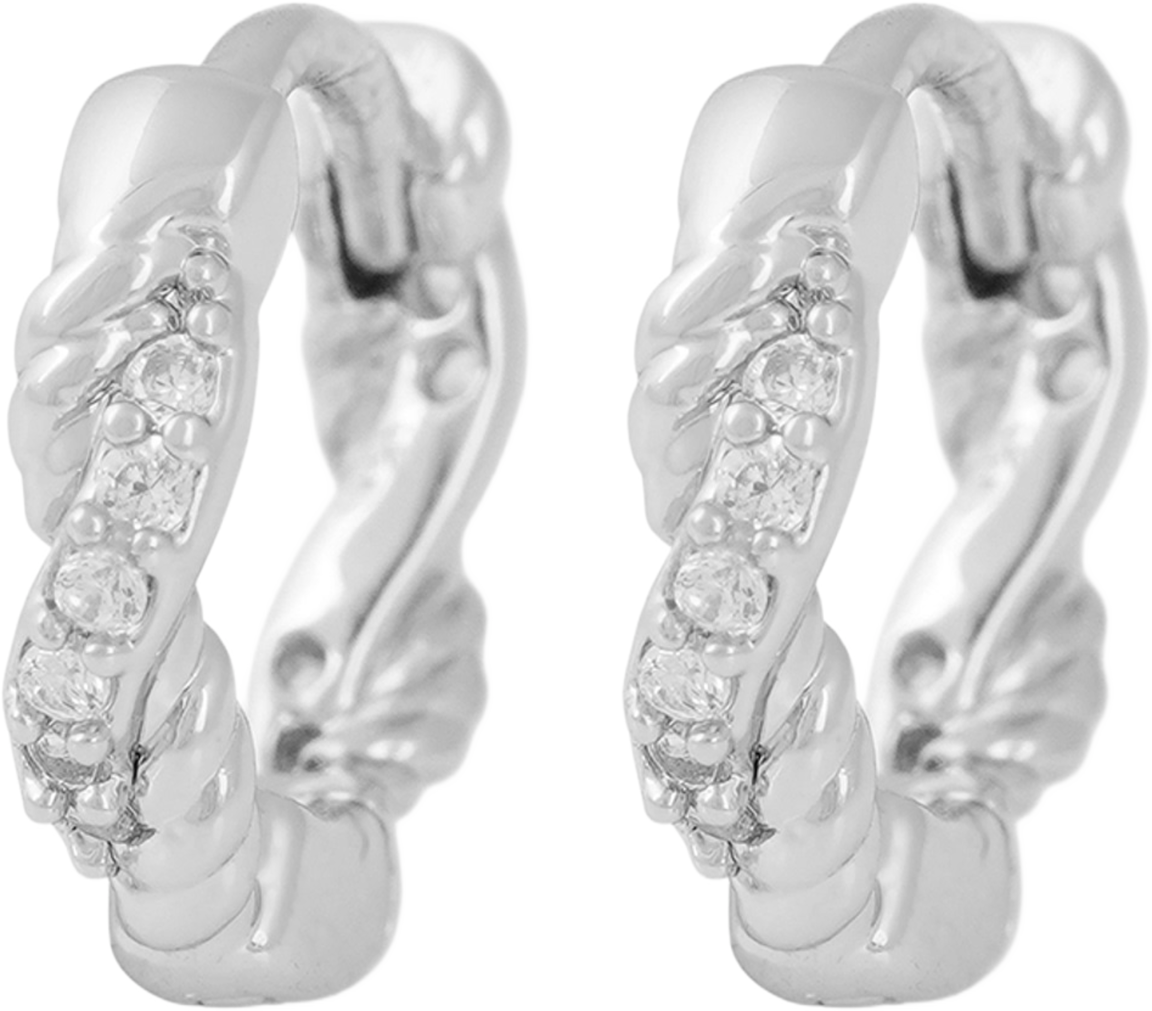 Twist Small Ring Ear, från SNÖ of Sweden, i färgen s/clear. Klicka för att öppna bilden i stort format