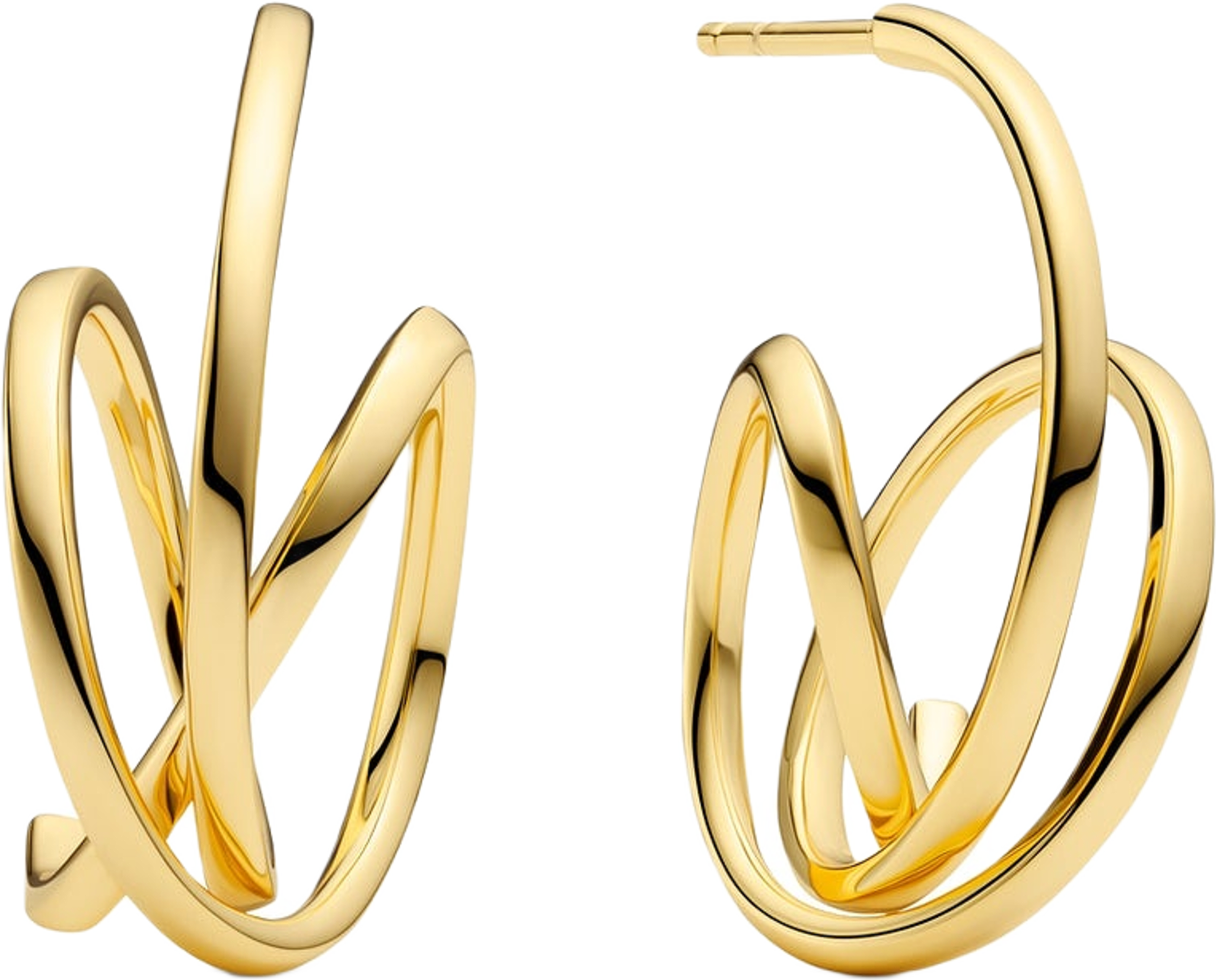 Örhängen Spirale Pianura, från Sif Jakobs Jewellery, i färgen gold.