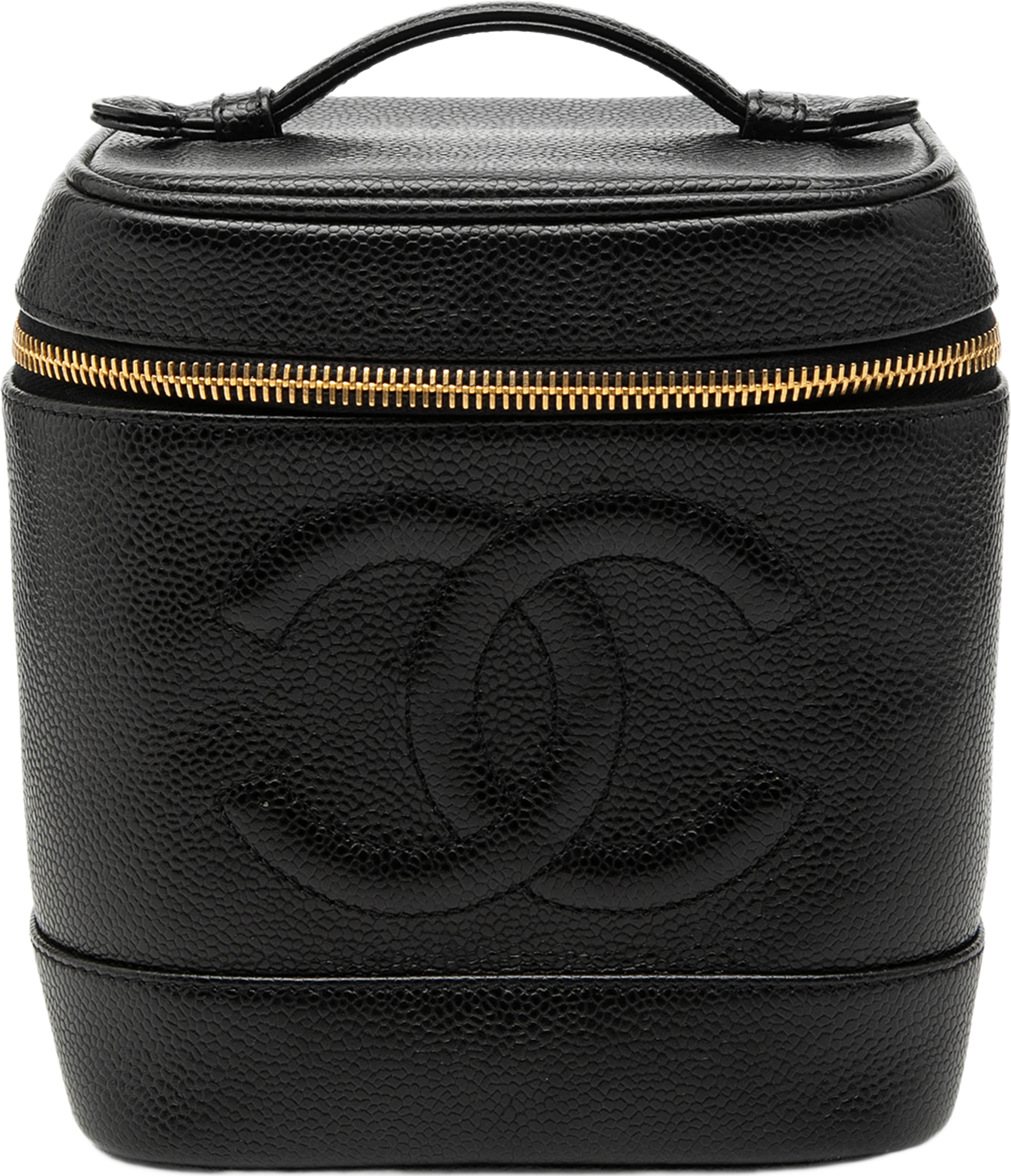 Chanel Cc Caviar Vanity Case, från Luxclusif, i färgen svart. Klicka för att öppna bilden i stort format