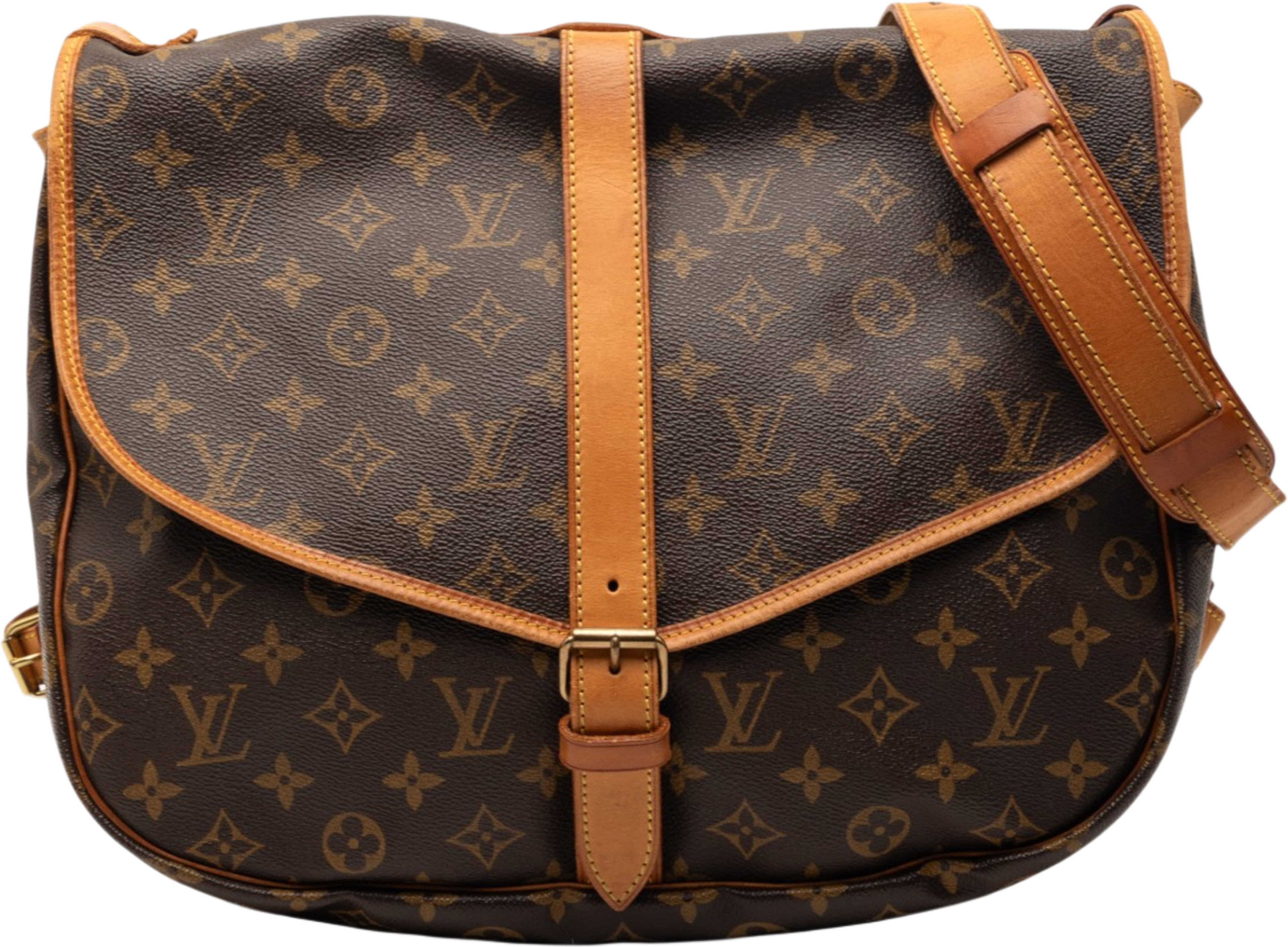 Louis Vuitton Monogram Saumur 35, från Luxclusif, i färgen brown. Klicka för att öppna bilden i stort format