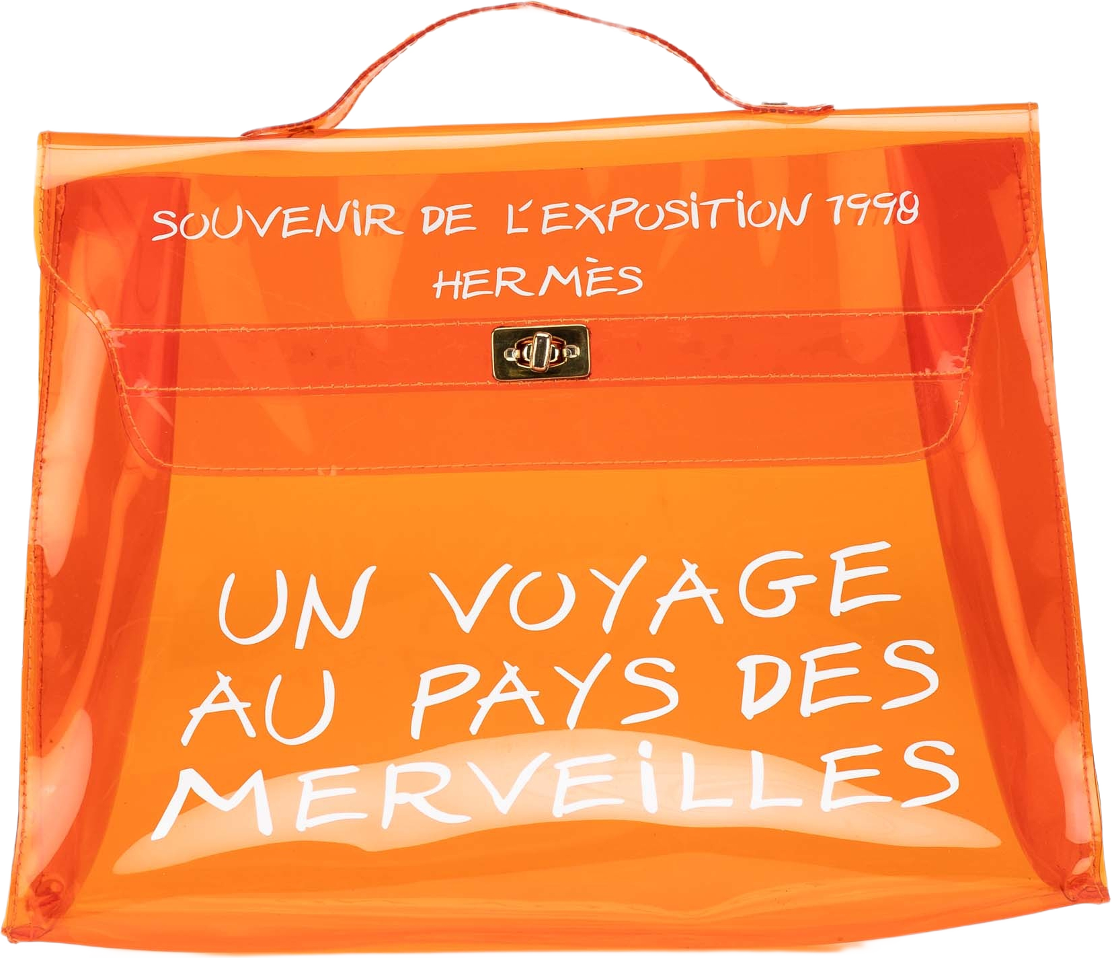 Hermès Vinyl Souvenir De L Exposition Kelly Handbag