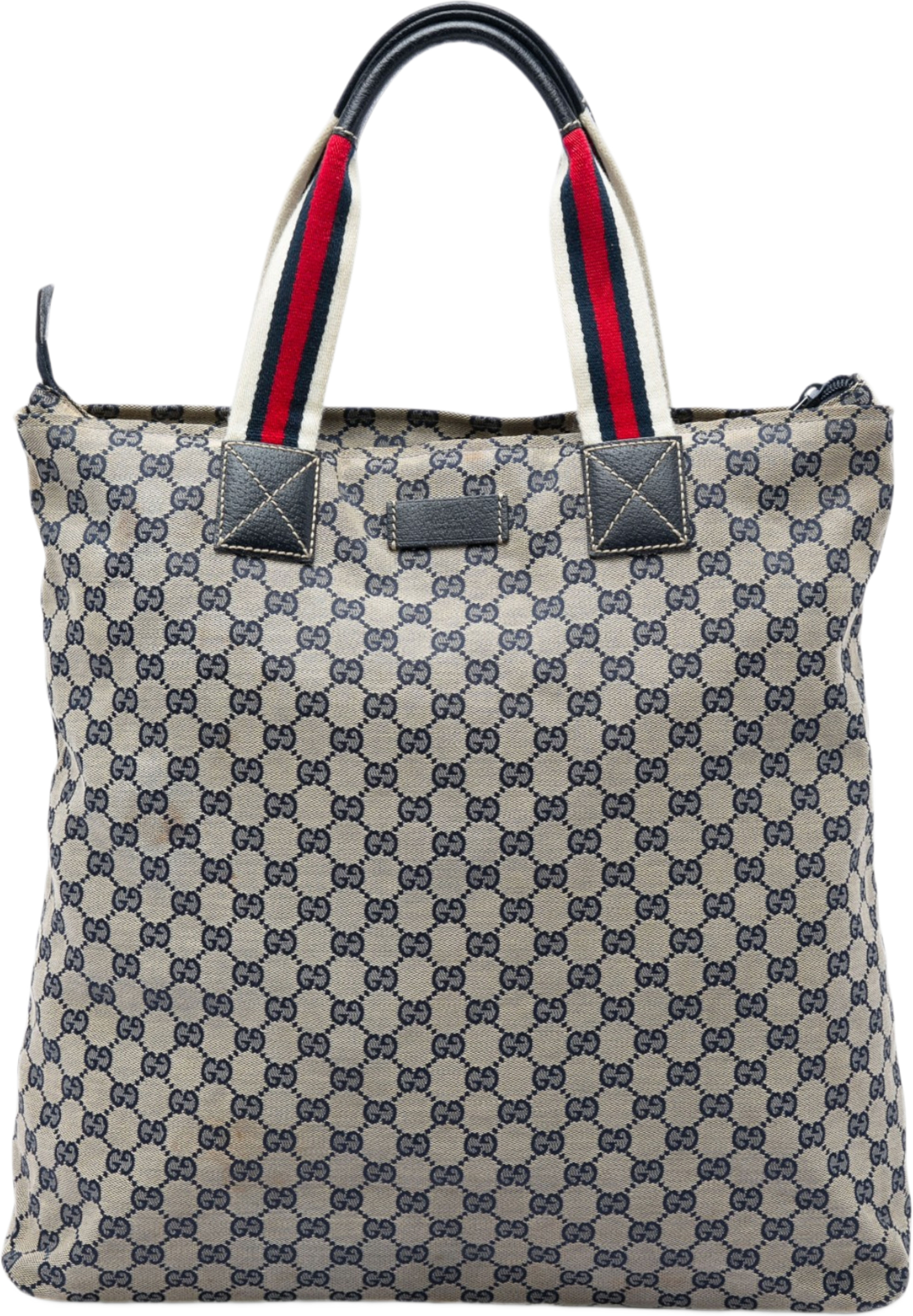 Gucci Gg Canvas Web Vertical Tote, från Luxclusif, i färgen beige. Klicka för att öppna bilden i stort format