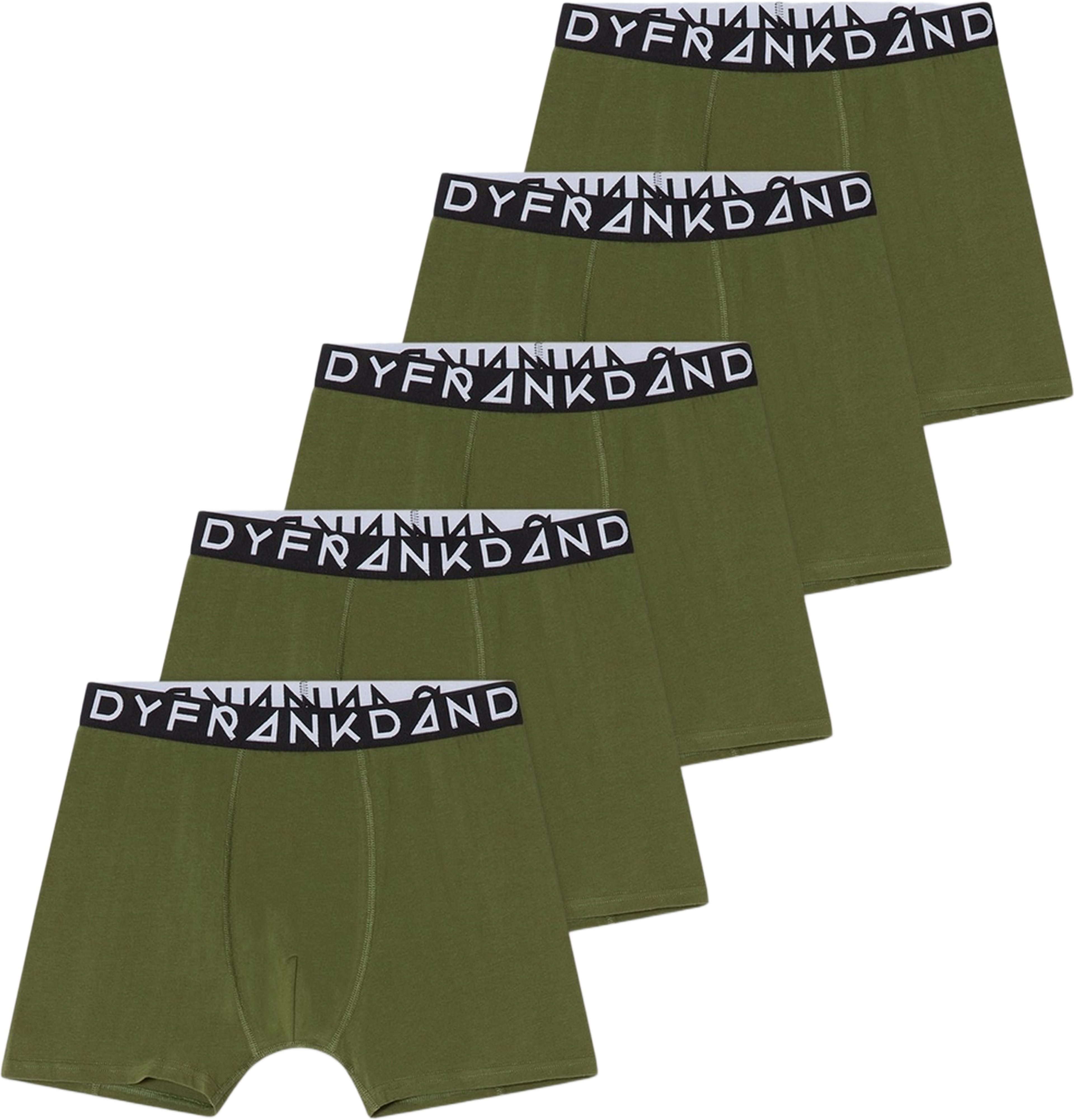 5-pack Basic Boxer, från Frank Dandy, i färgen olive. Klicka för att öppna bilden i stort format
