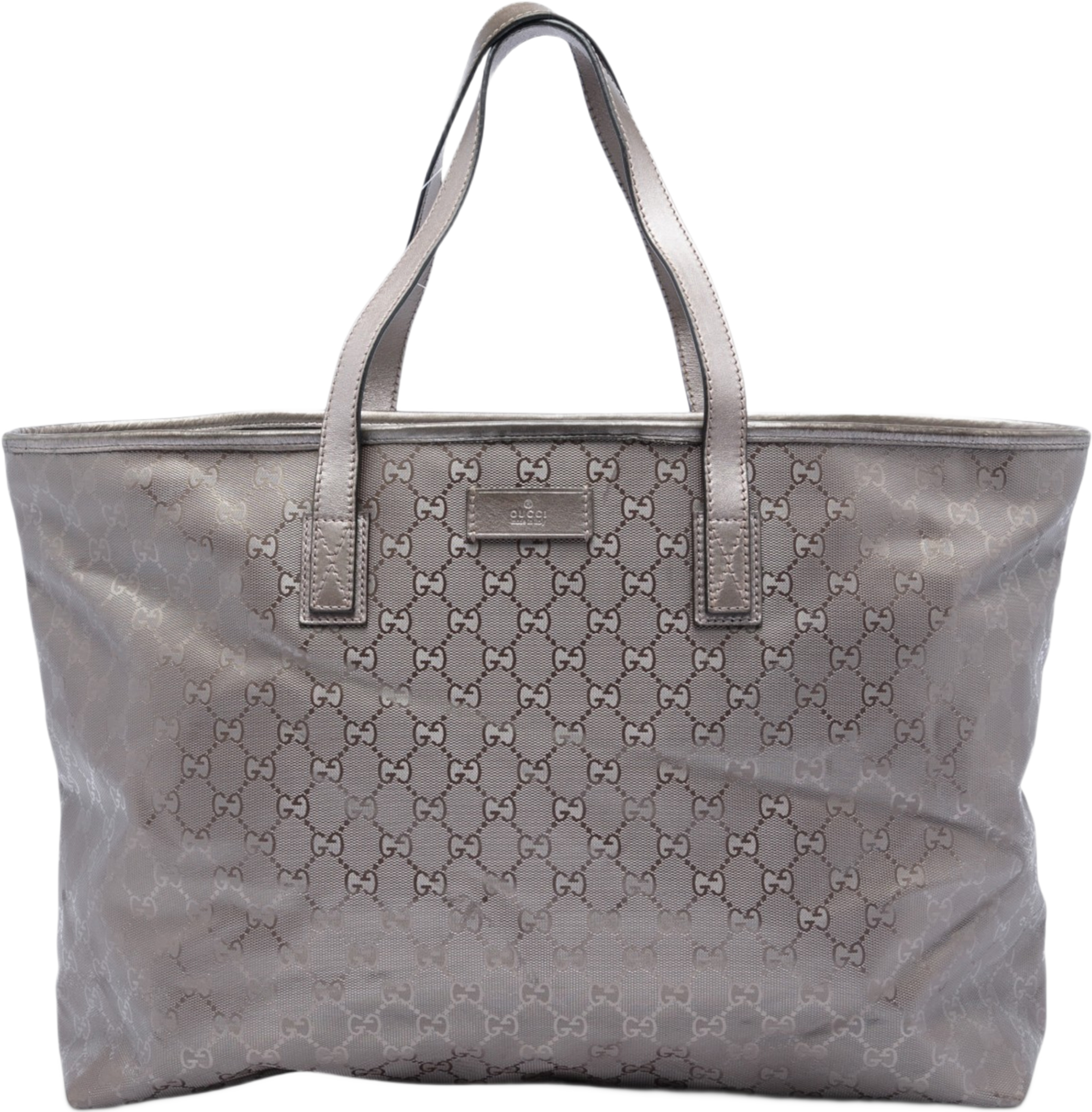 Gucci Large Gg Imprime Tote, från Luxclusif, i färgen silver. Klicka för att öppna bilden i stort format