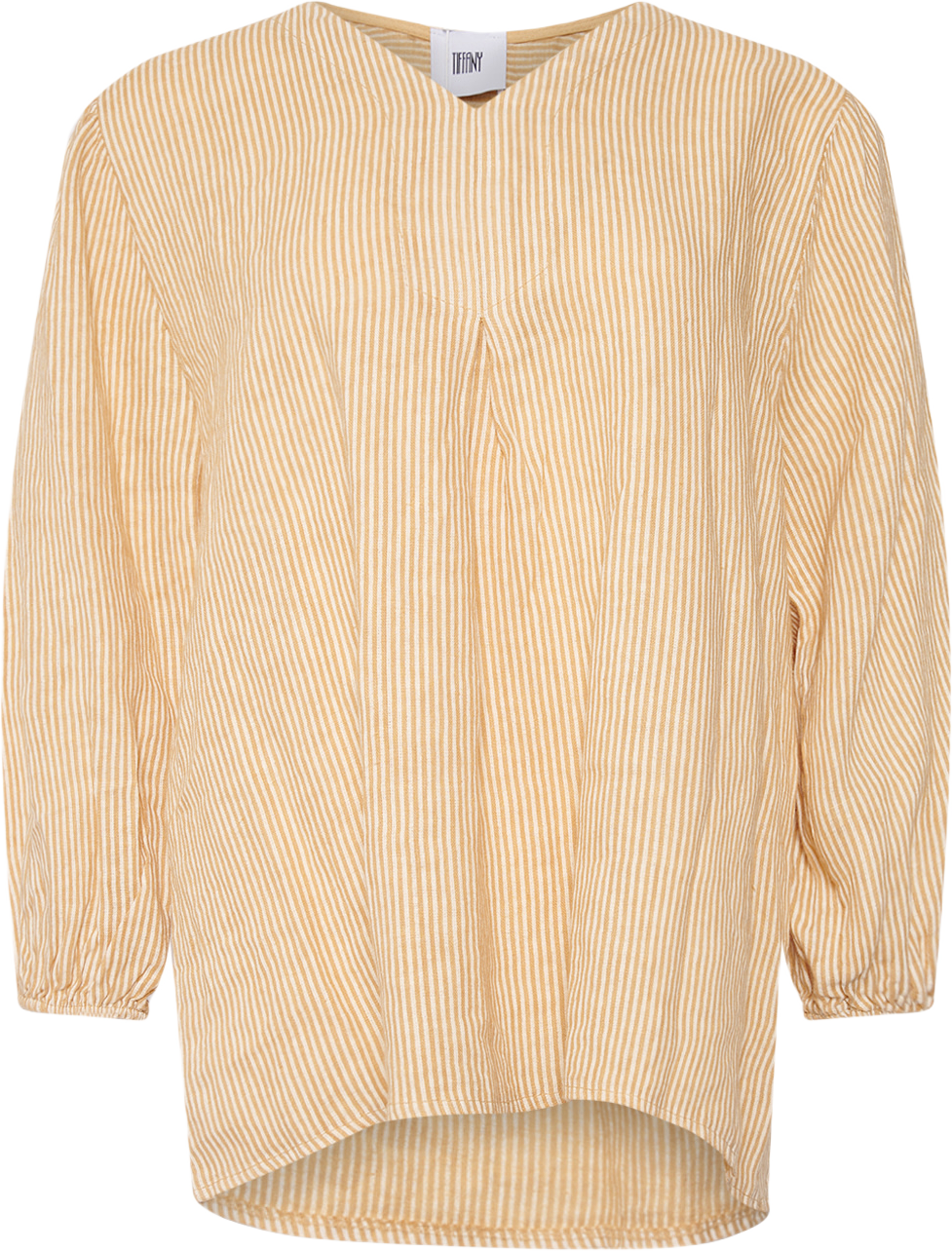 Ella, Blouse Stripe, Linen - New Camel Stripe