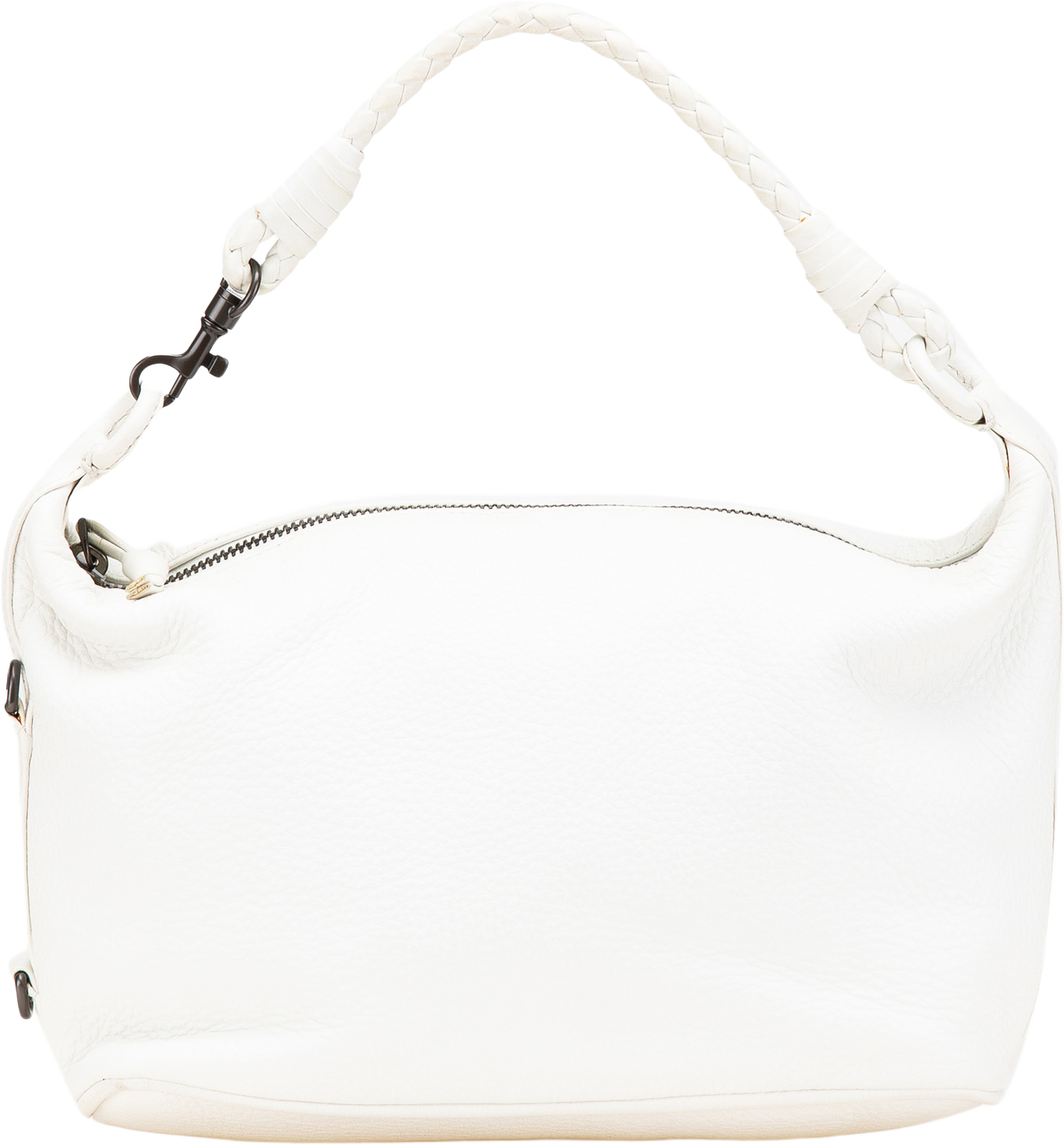 Bottega Veneta Leather Handbag, från Luxclusif, i färgen white. Klicka för att öppna bilden i stort format