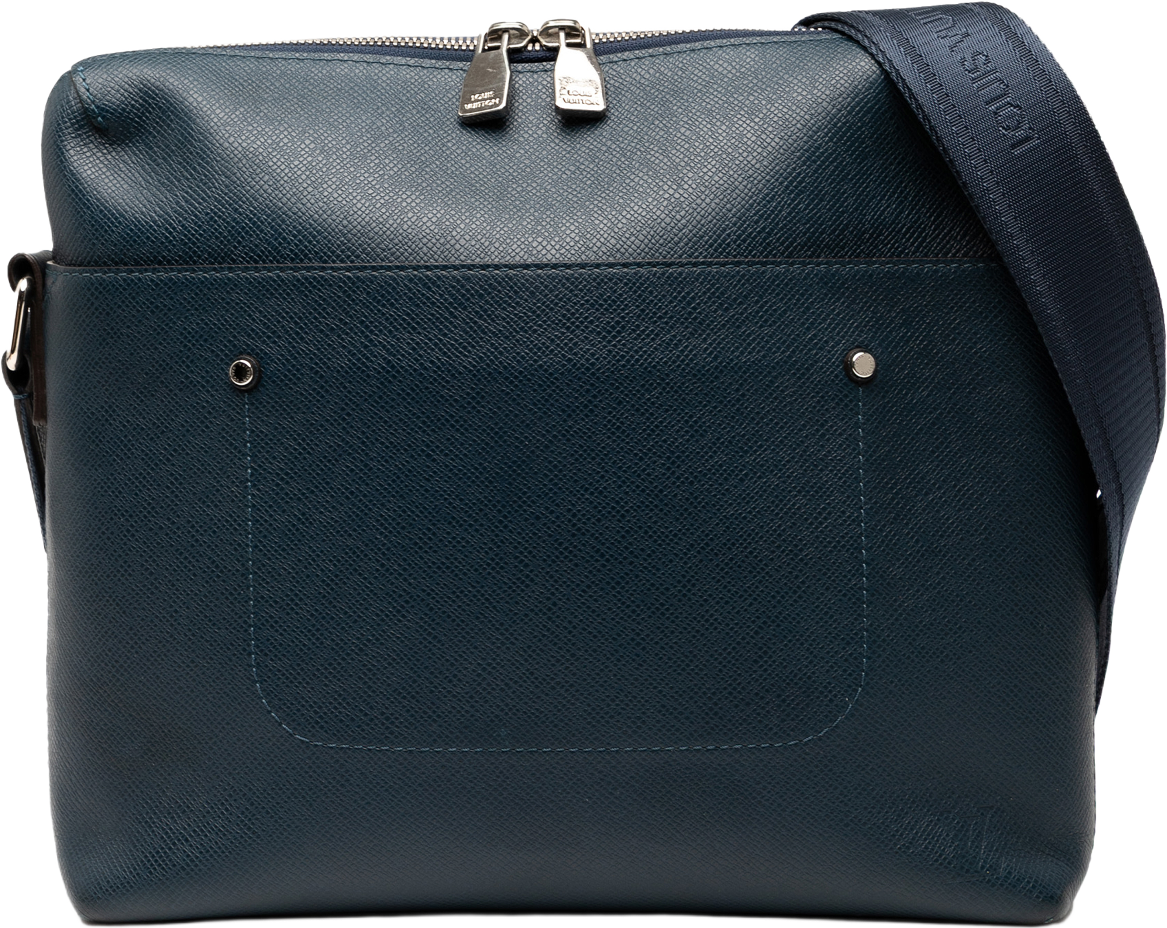 Louis Vuitton Taiga Grigori Pm, från Luxclusif, i färgen navy. Klicka för att öppna bilden i stort format