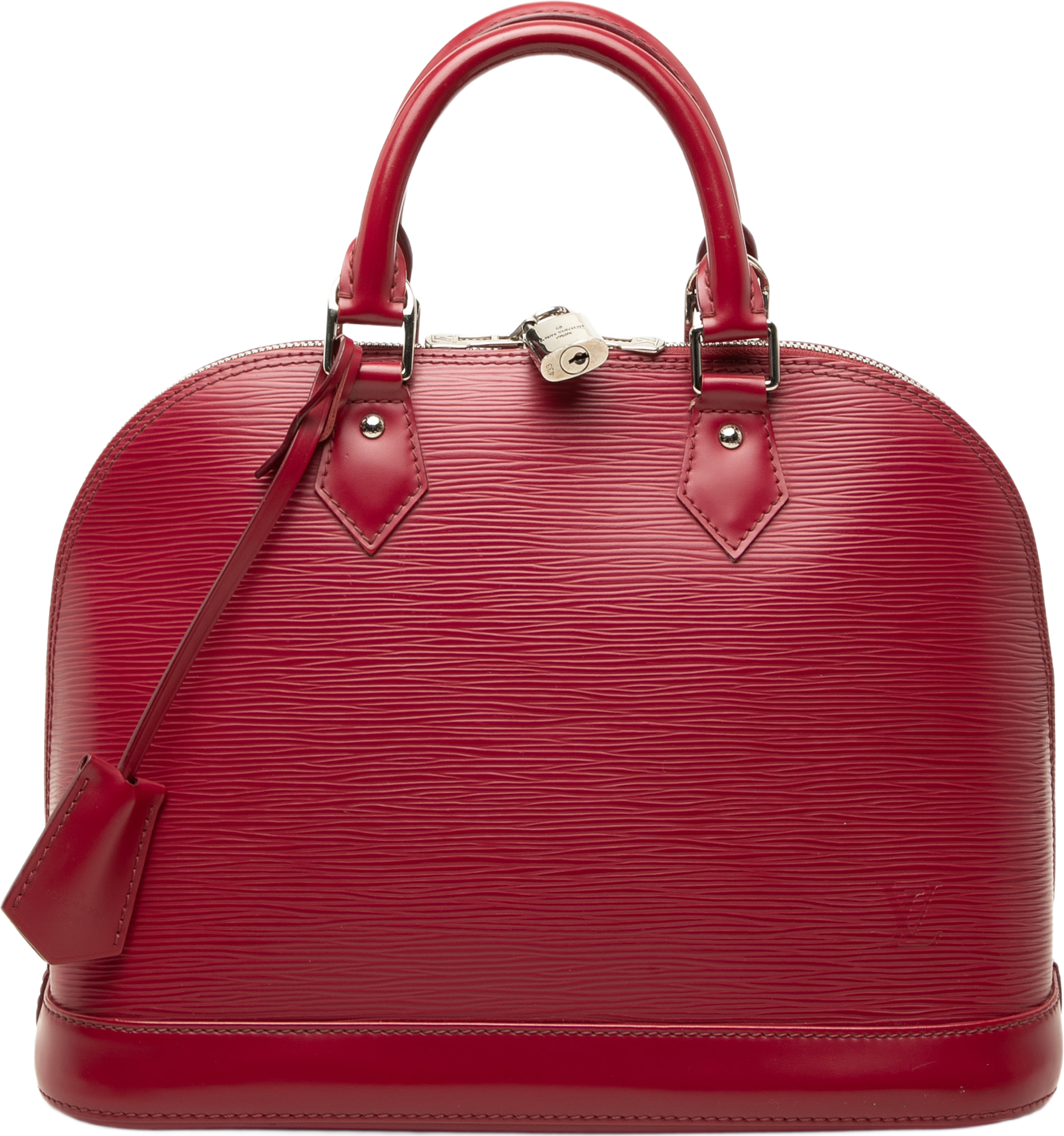 Louis Vuitton Epi Alma Pm, från Luxclusif, i färgen röd. Klicka för att öppna bilden i stort format