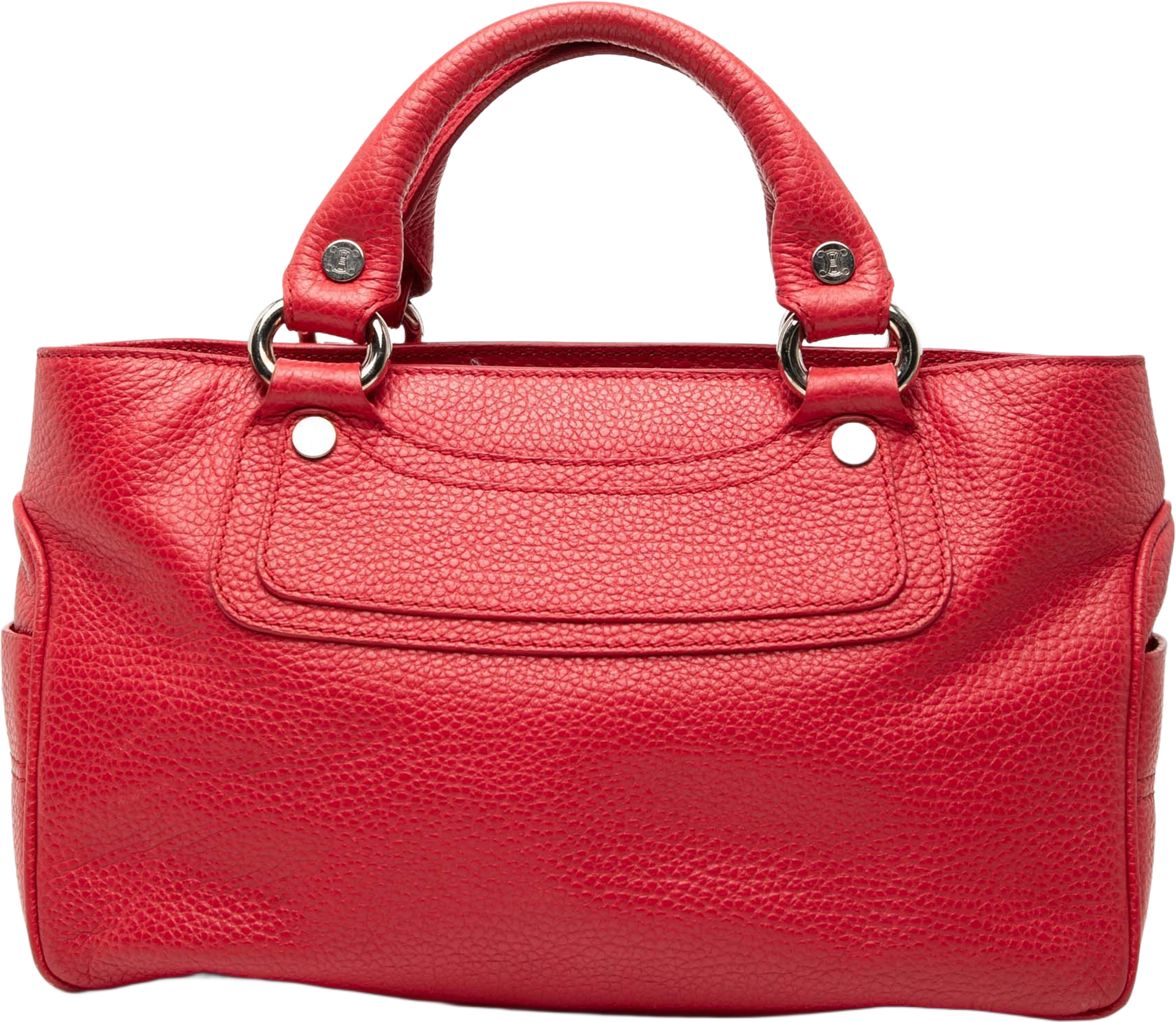 Celine Leather Boogie Handbag, från Luxclusif, i färgen red. Klicka för att öppna bilden i stort format
