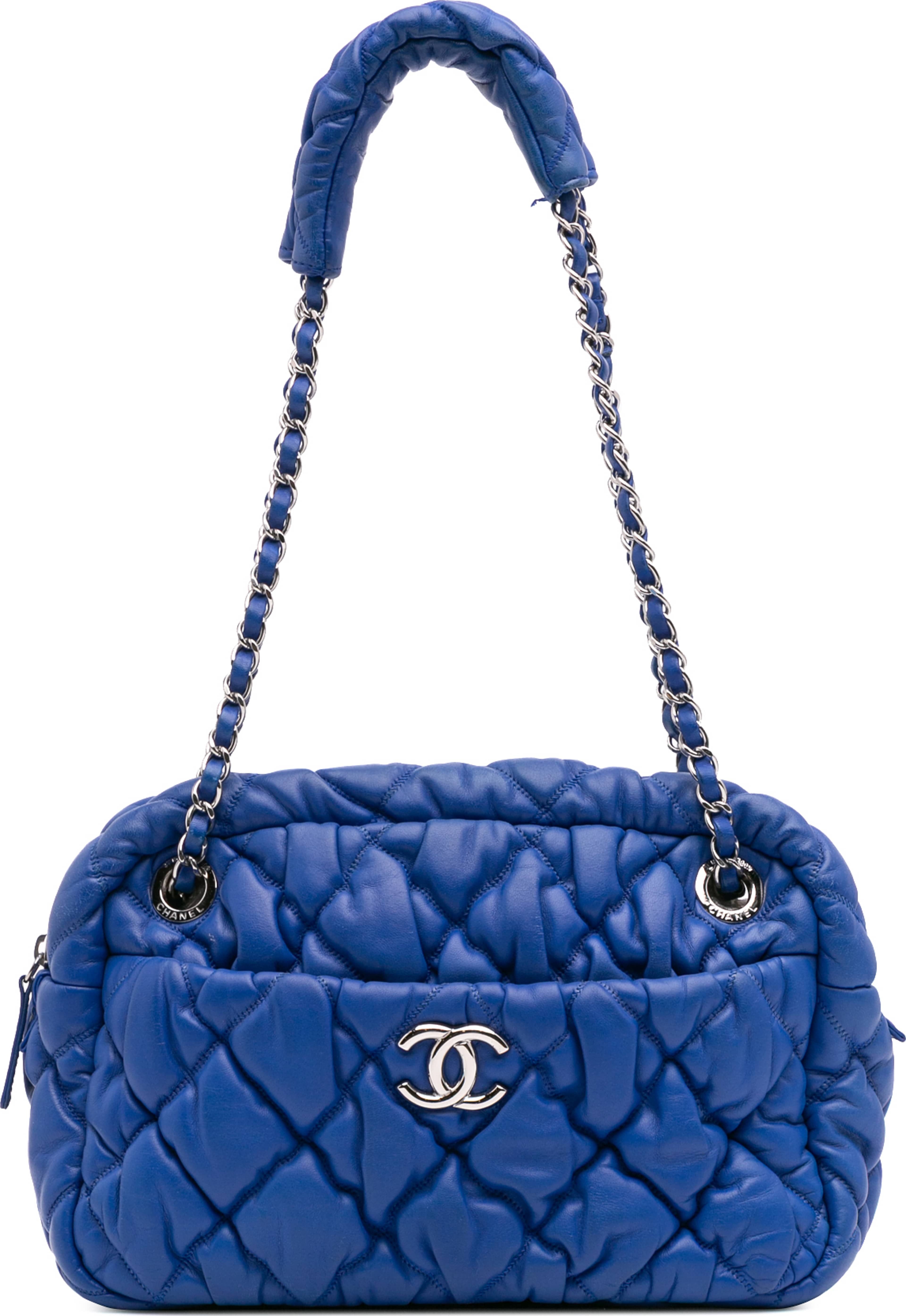 Chanel Quilted Lambskin Bubble Quilt Camera Shoulder Bag