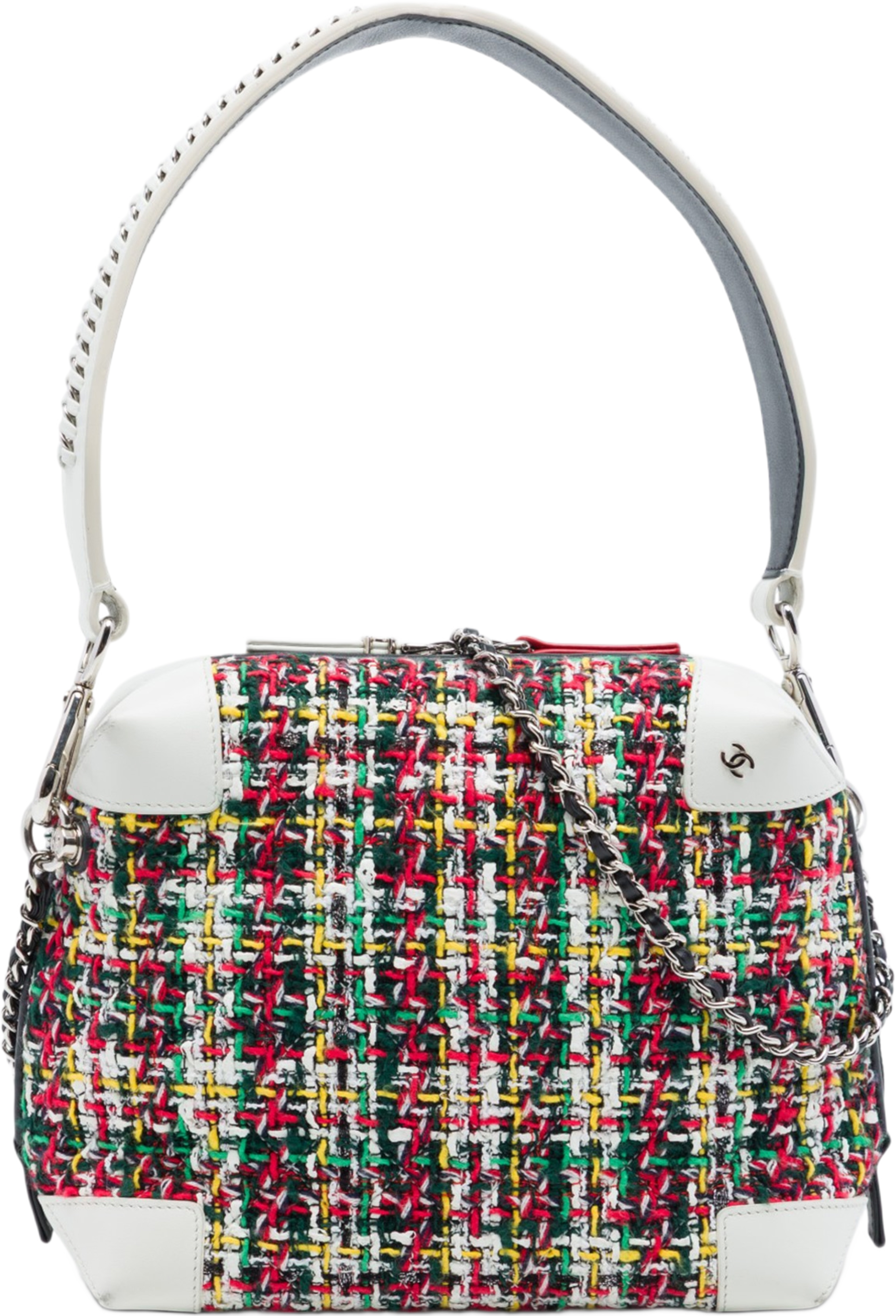 Chanel Tweed Street Allure Camera Bag, från Luxclusif, i färgen röd. Klicka för att öppna bilden i stort format
