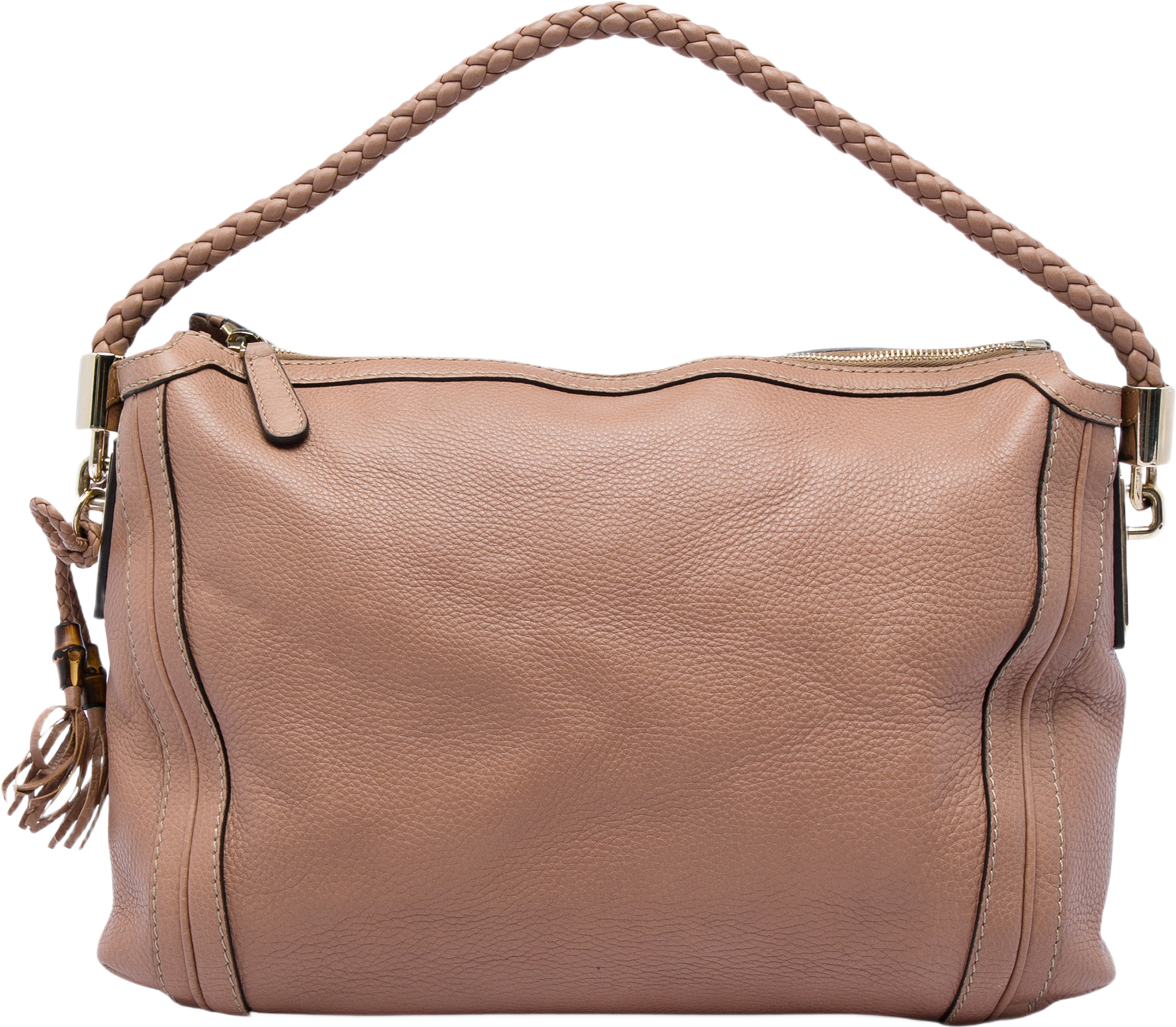 Gucci Medium Pebbled Calfskin Bella Shoulder Bag, från Luxclusif, i färgen brun. Klicka för att öppna bilden i stort format