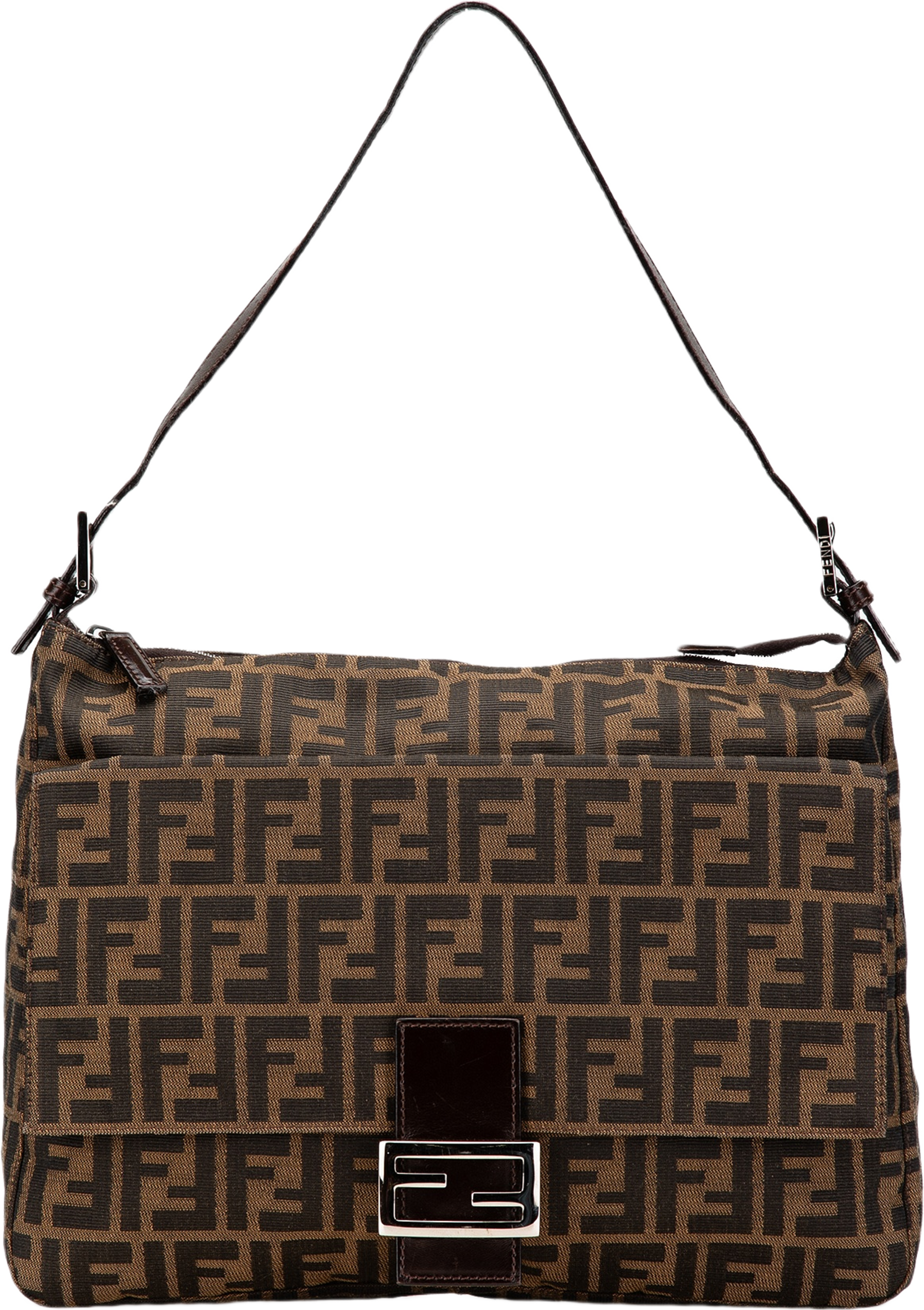 Fendi Zucca Canvas Shoulder Bag