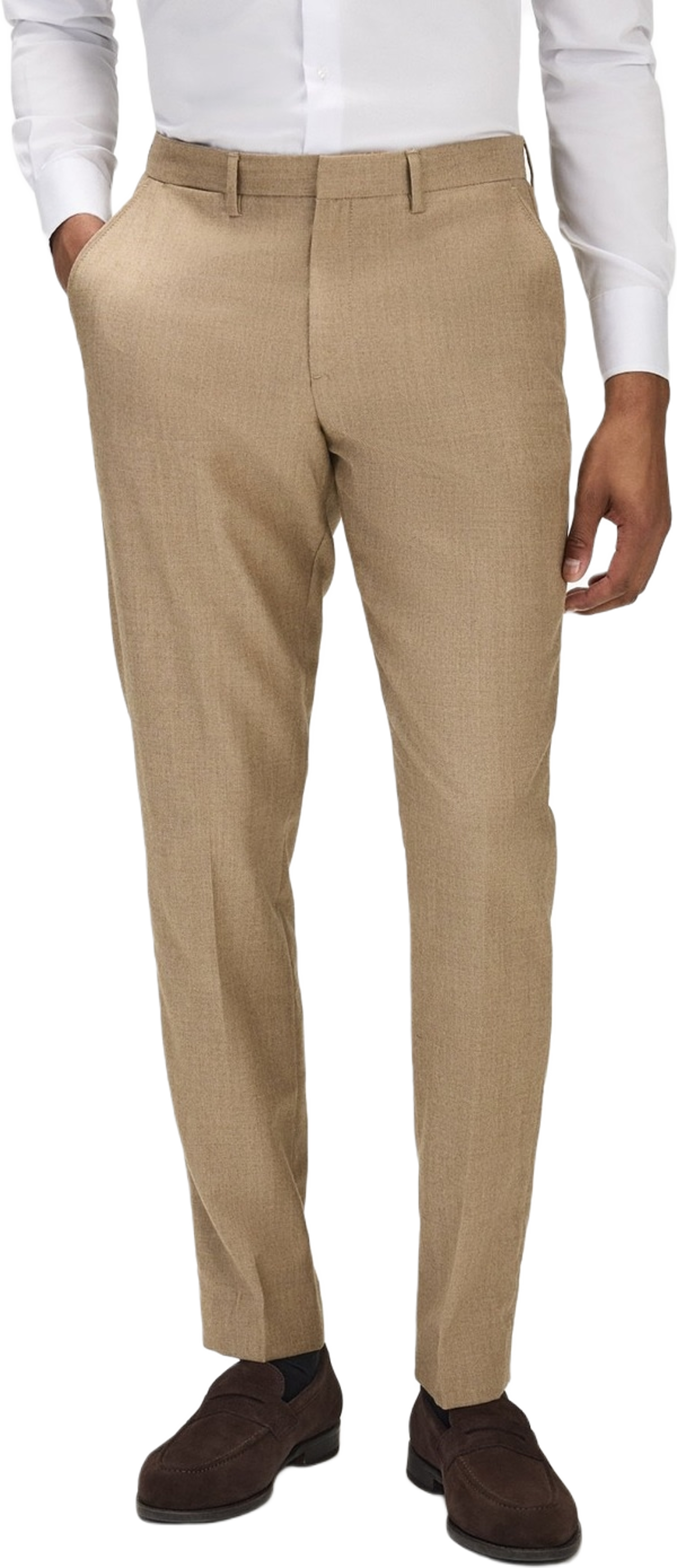 Beige Wool Trousers Marco