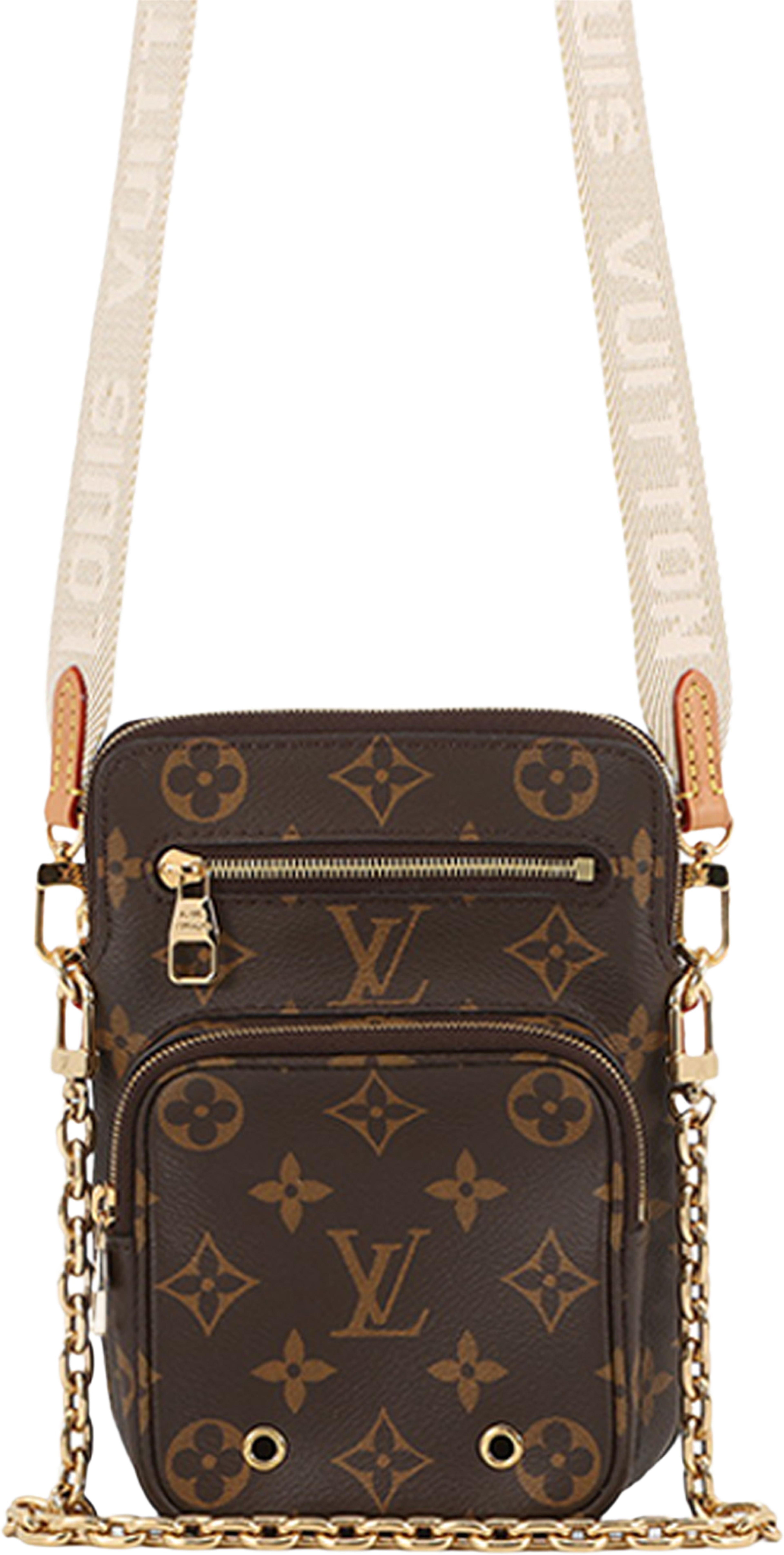 Louis Vuitton Monogram Utility Phone Sleeve, från Luxclusif, i färgen brown. Klicka för att öppna bilden i stort format