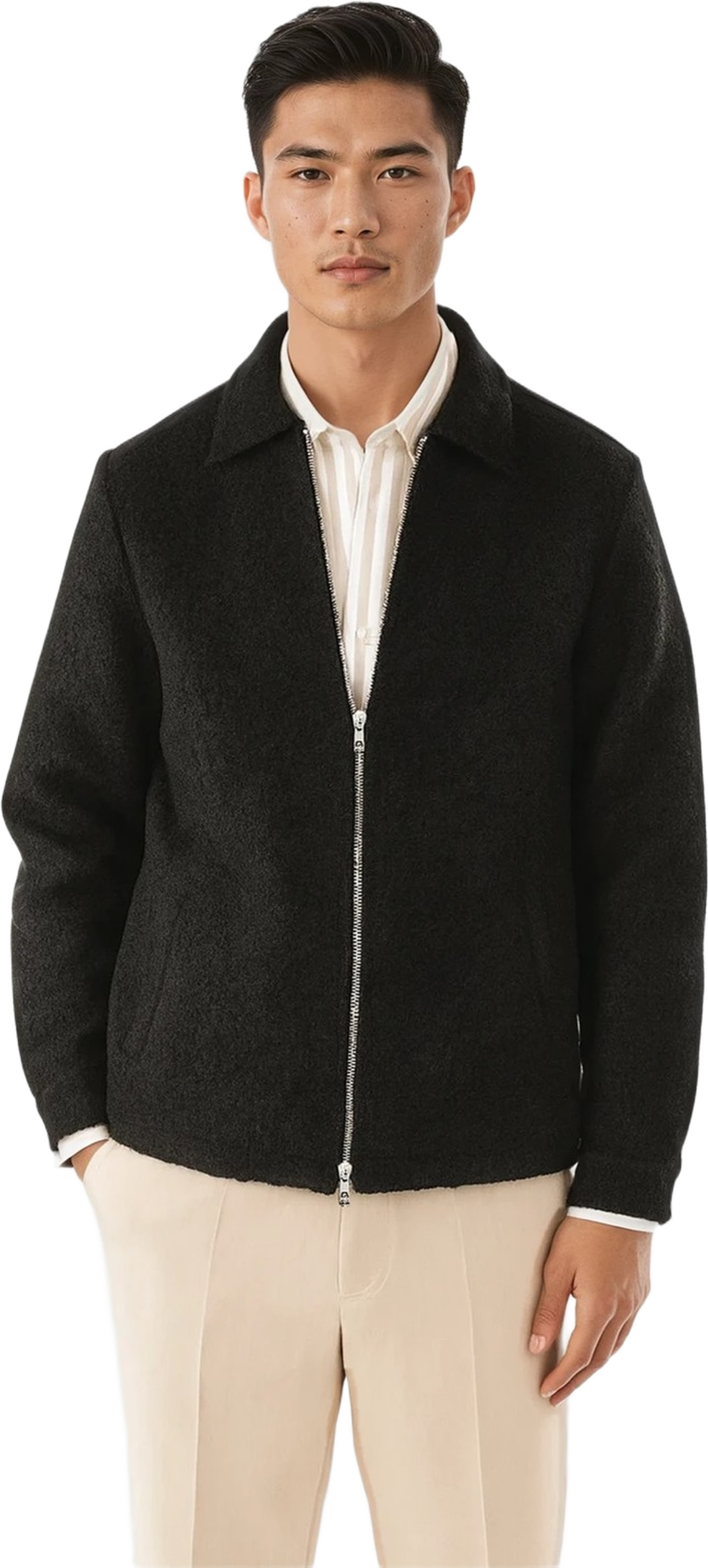 Fred Boucle Overshirt, från Ciszere, i färgen black. Klicka för att öppna bilden i stort format