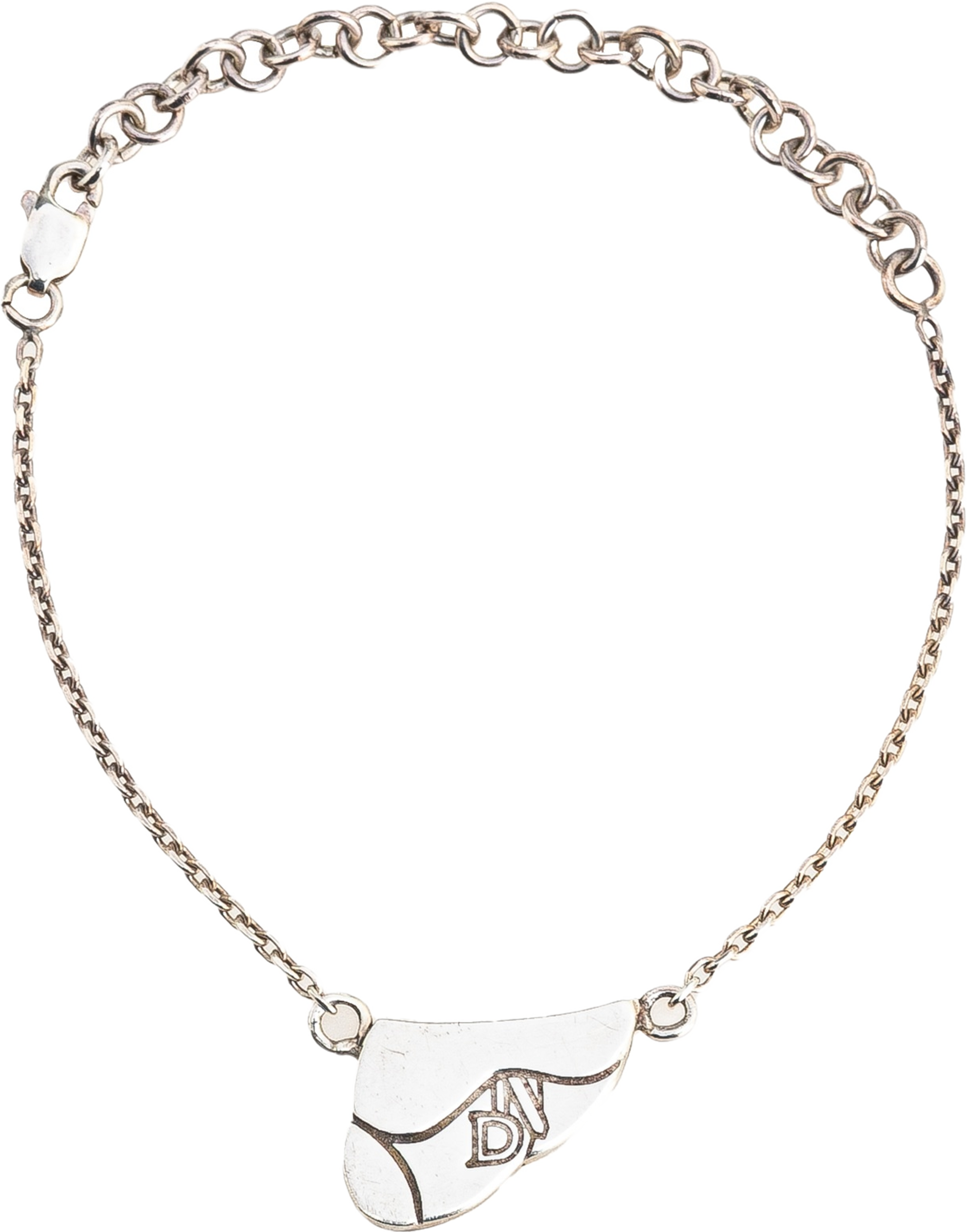 Dior Sterling Silver Saddle Charm Bracelet, från Luxclusif, i färgen silver.