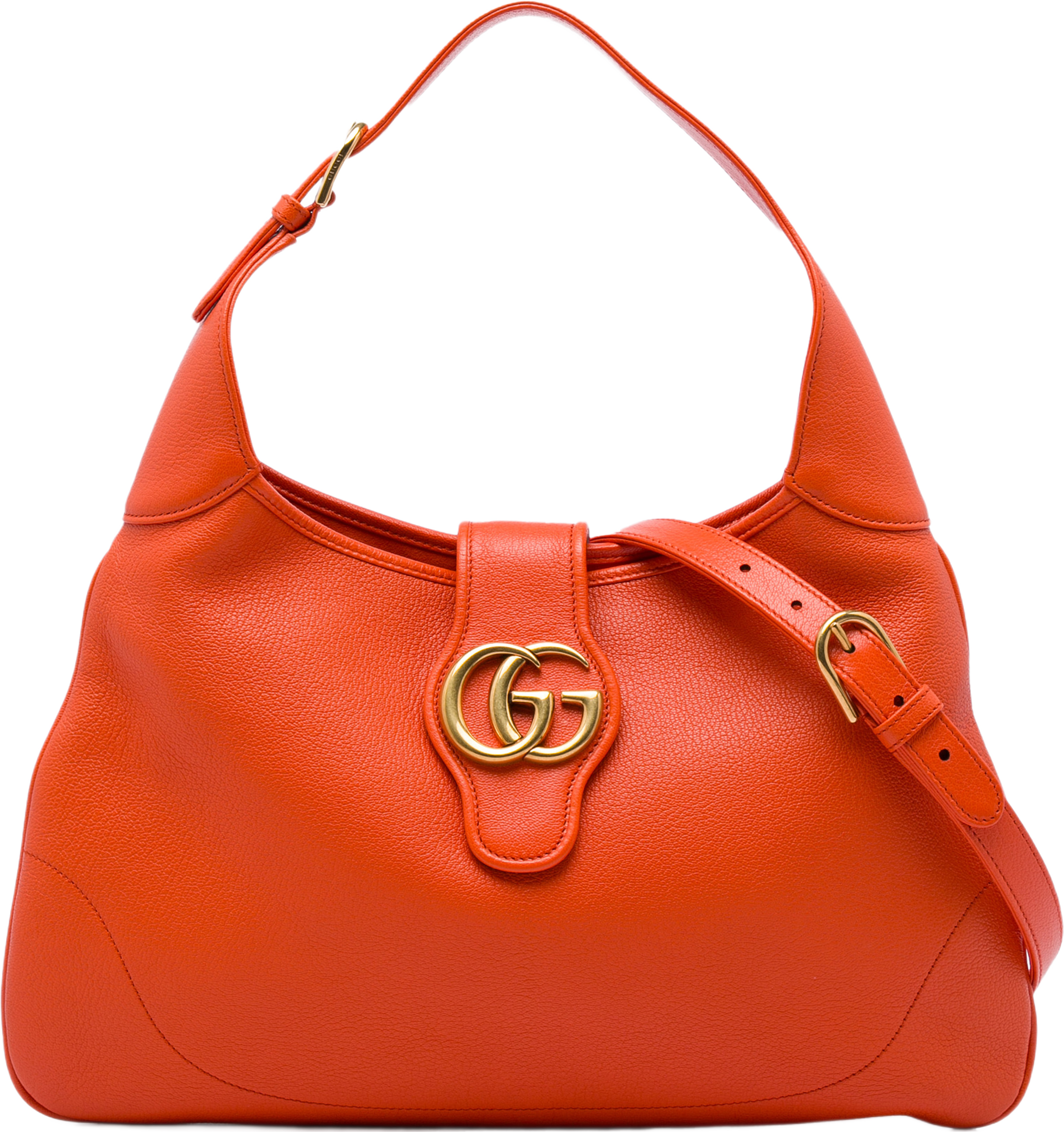 Gucci Medium Calfskin Aphrodite Crossbody, från Luxclusif, i färgen orange. Klicka för att öppna bilden i stort format