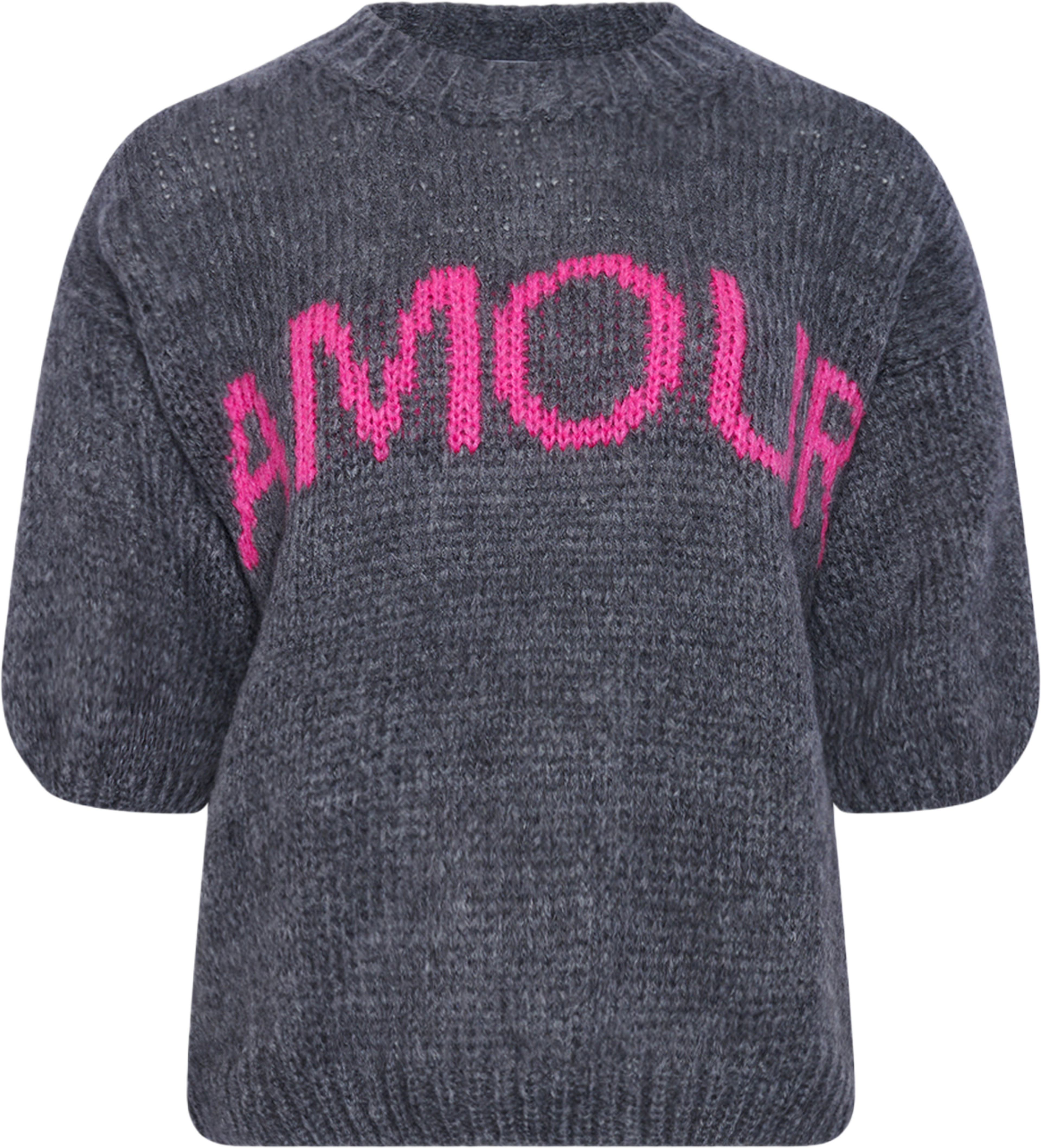 Amour Knit - Dark Grey Pink Combo