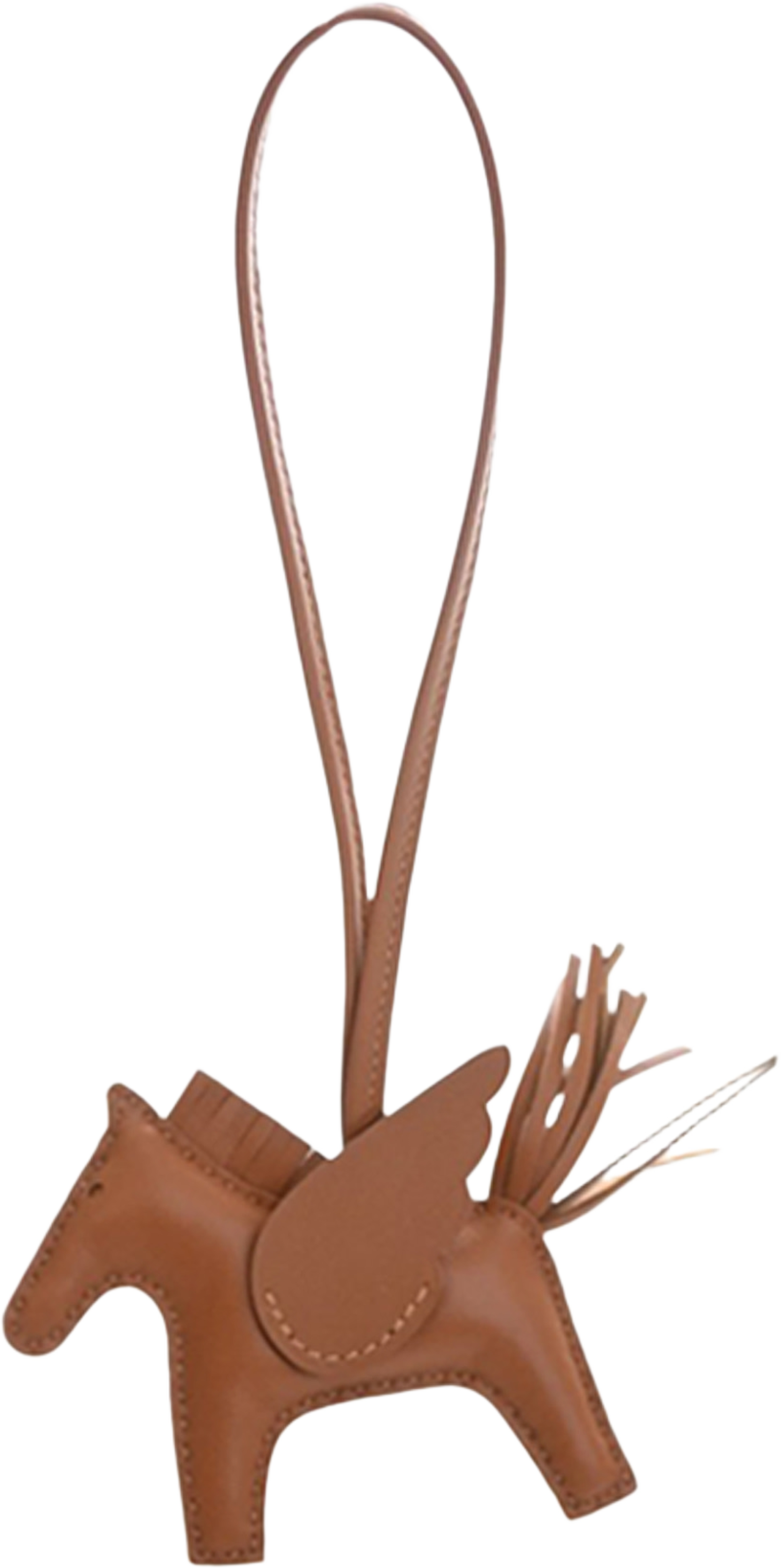 Hermès Milo Lambskin And Swift Grigri Rodeo Pegase Bag Charm Pm, från Luxclusif, i färgen brown. Klicka för att öppna bilden i stort format