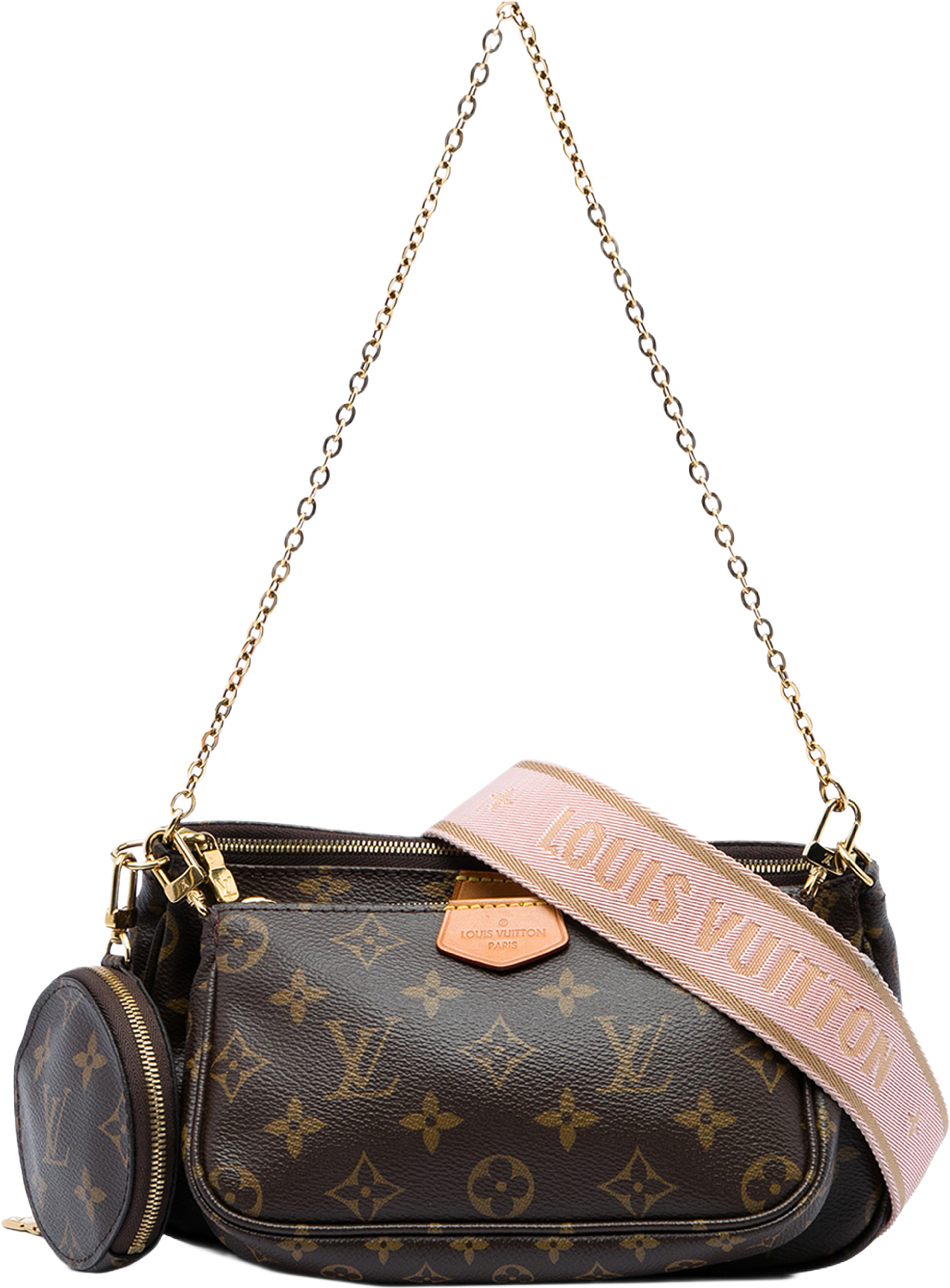 Louis Vuitton Monogram Multi Pochette Accessoires, från Luxclusif, i färgen brun. Klicka för att öppna bilden i stort format