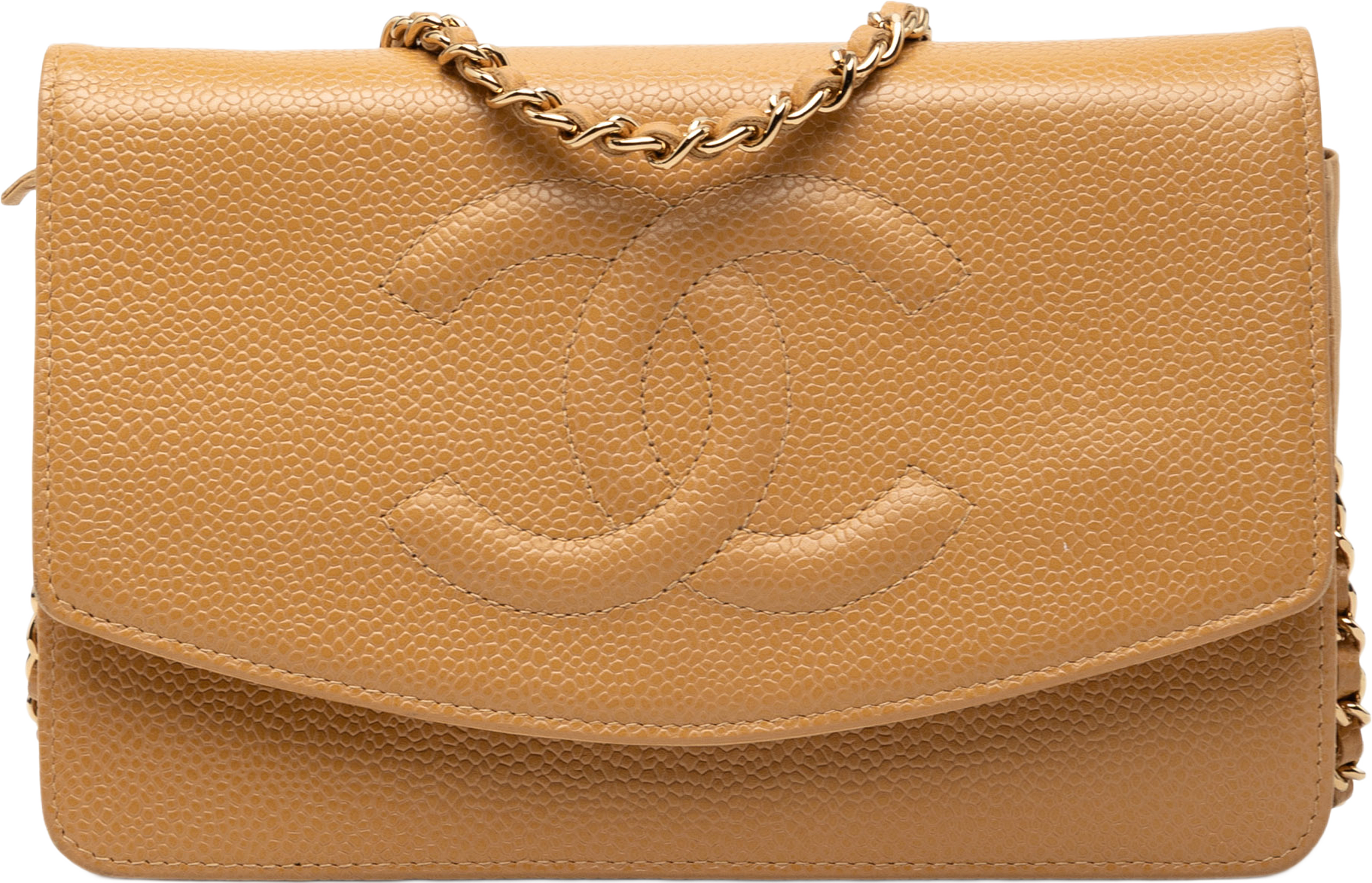 Chanel Cc Caviar Wallet On Chain, från Luxclusif, i färgen beige. Klicka för att öppna bilden i stort format