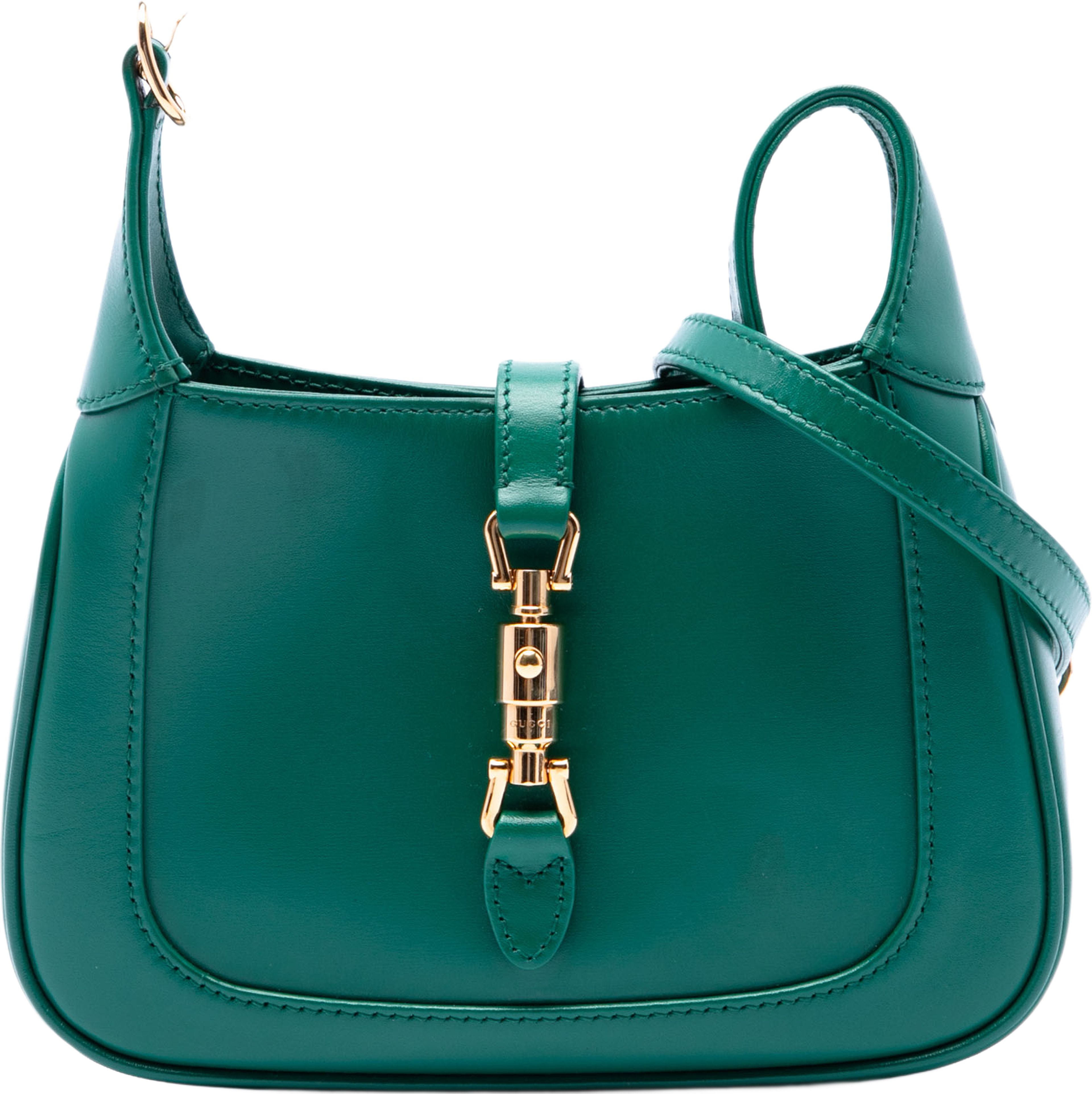 Gucci Mini Calfskin Jackie 1961 Crossbody, från Luxclusif, i färgen green. Klicka för att öppna bilden i stort format