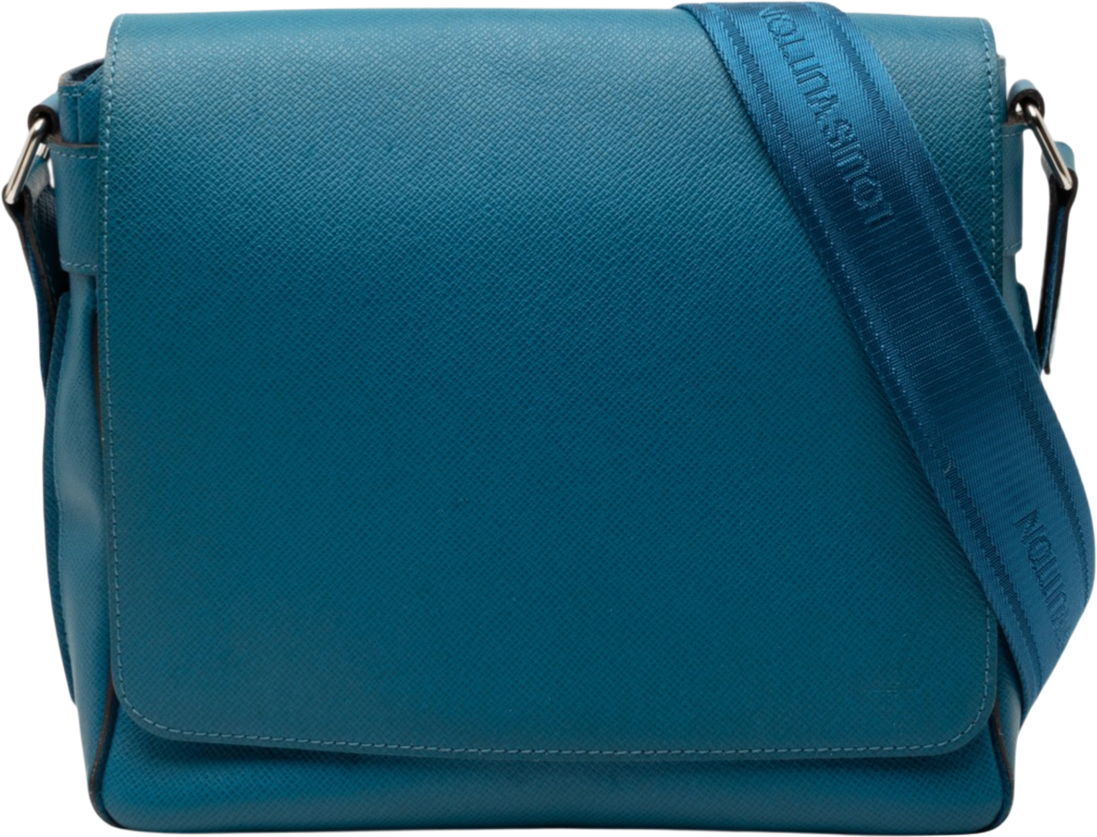 Louis Vuitton Taiga Roman Pm, från Luxclusif, i färgen blue. Klicka för att öppna bilden i stort format