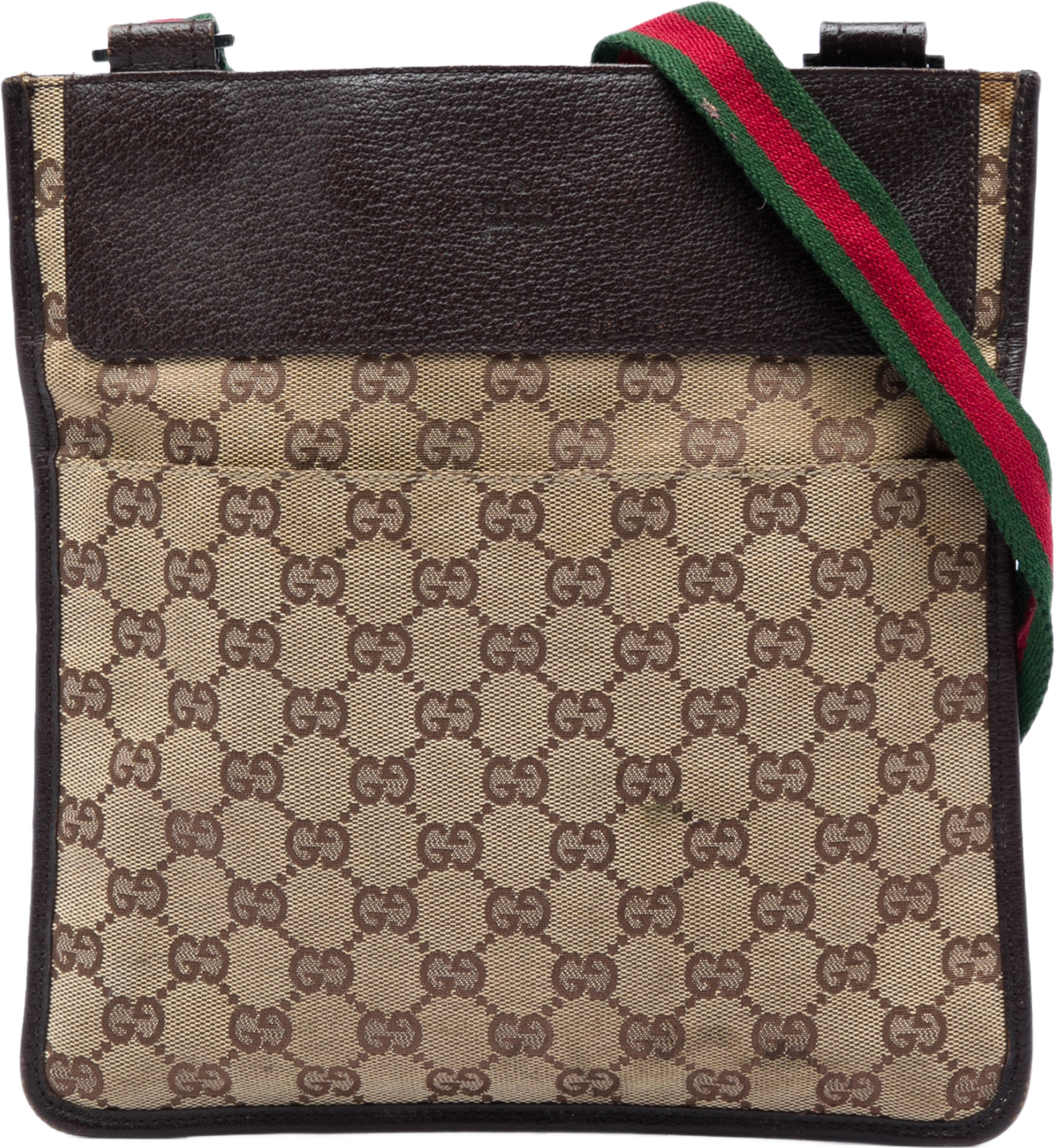 Gucci Gg Canvas Web Crossbody, från Luxclusif, i färgen beige. Klicka för att öppna bilden i stort format