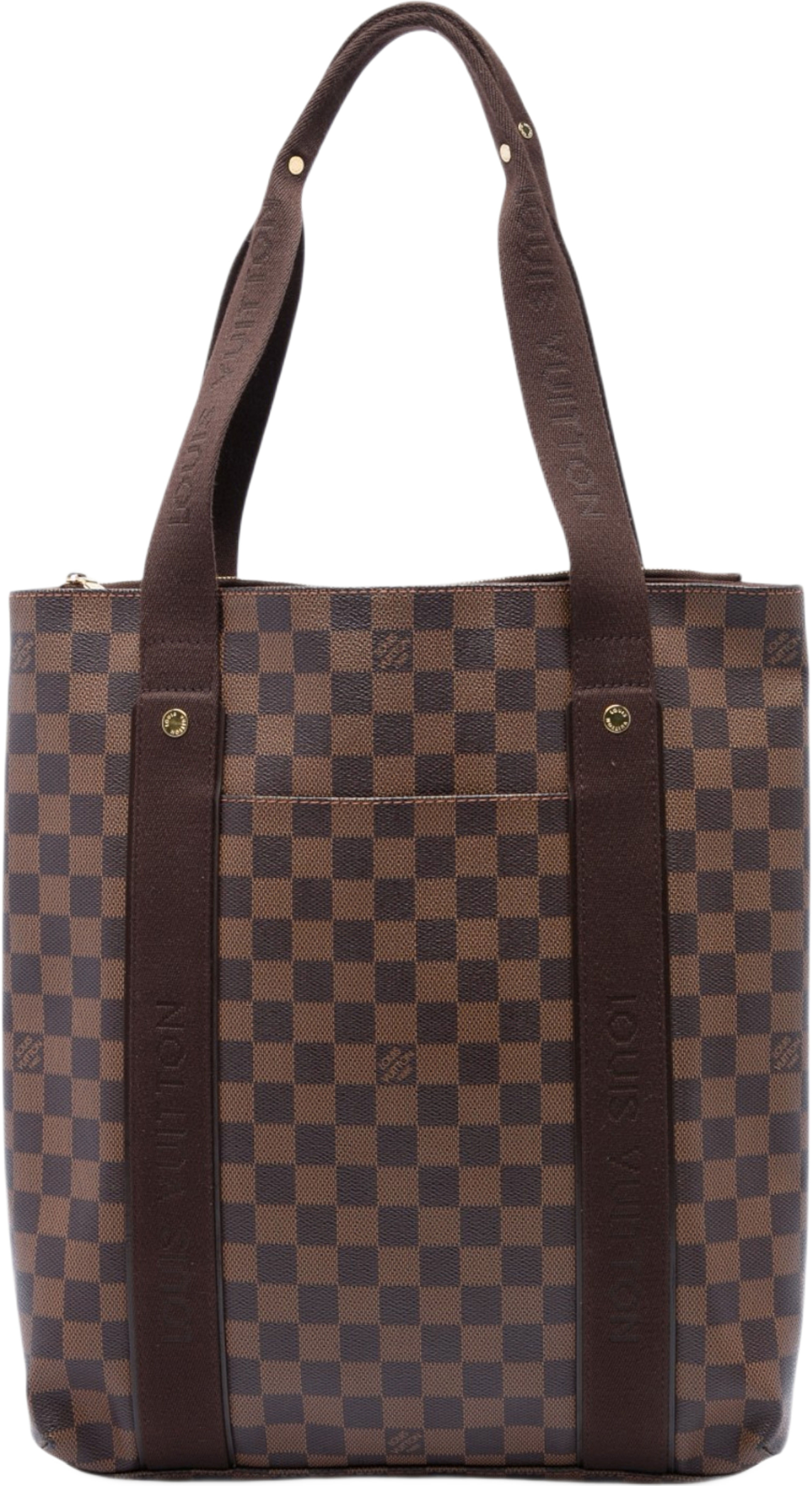 Louis Vuitton Damier Ebene Cabas Beaubourg, från Luxclusif, i färgen brun. Klicka för att öppna bilden i stort format