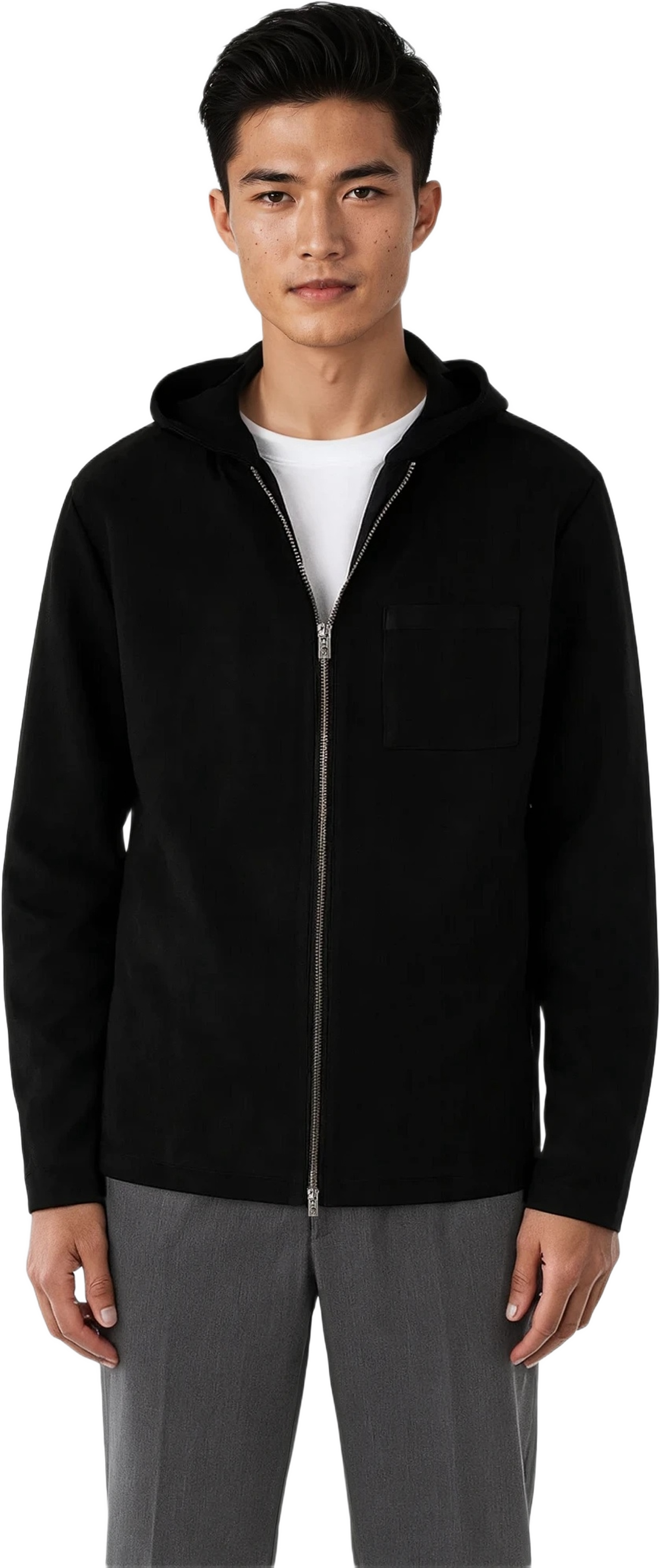 Nikolaj Vegan Zip Hoodie, från Ciszere, i färgen black. Klicka för att öppna bilden i stort format