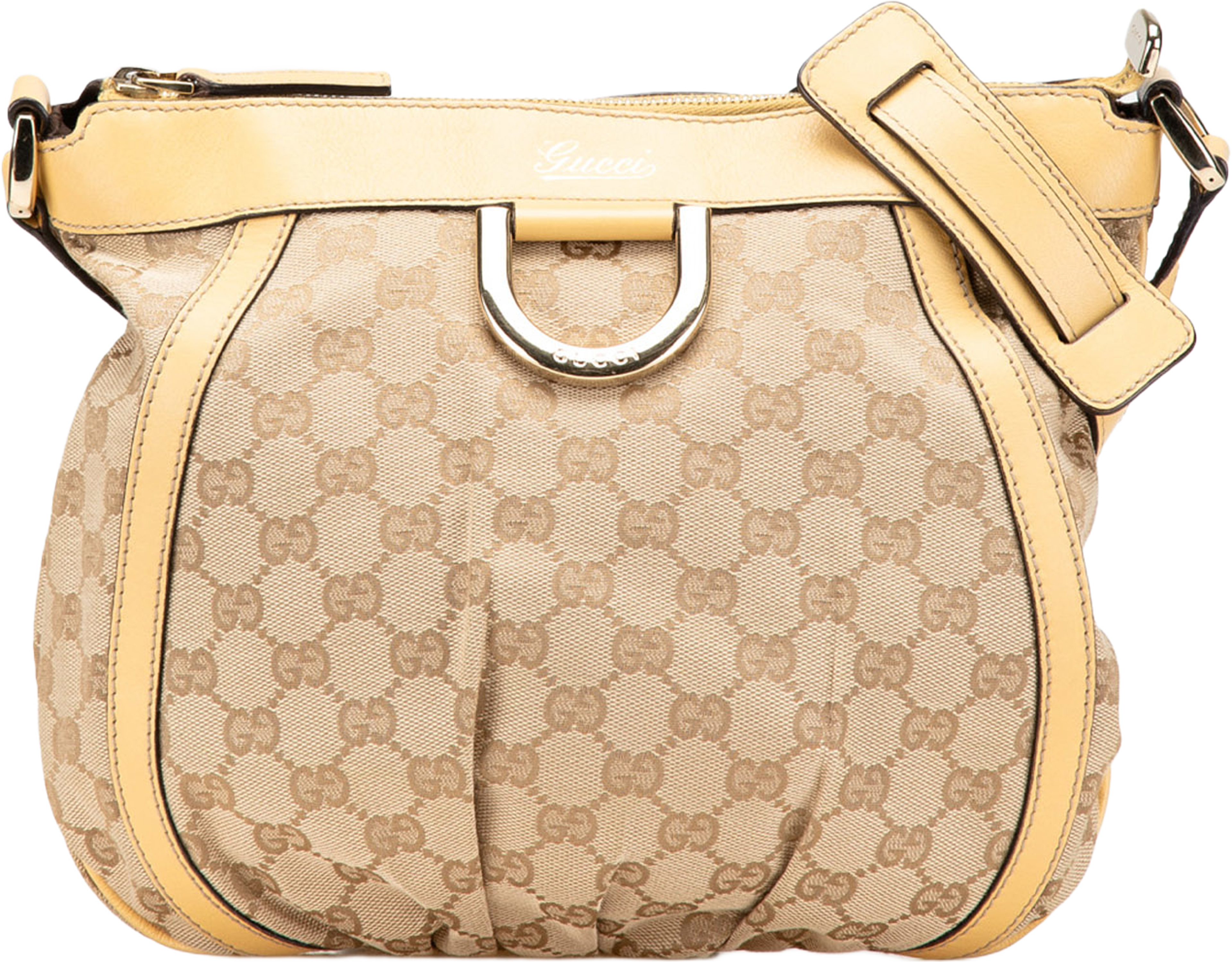 Gucci Gg Canvas Abbey D Ring Crossbody, från Luxclusif, i färgen brown. Klicka för att öppna bilden i stort format