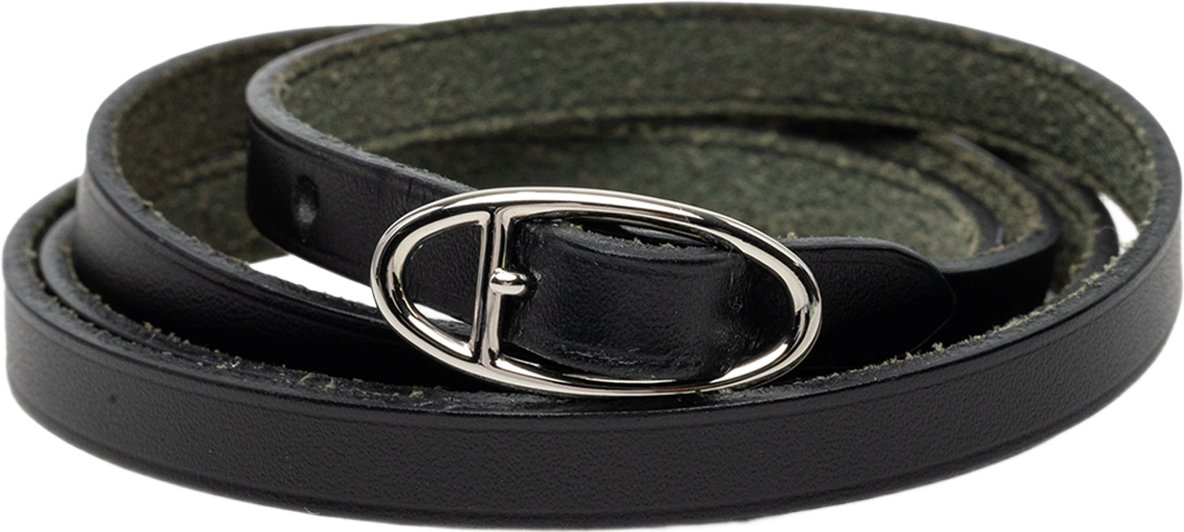 Hermès Box Calf Triple Tour Wrap Bracelet, från Luxclusif, i färgen svart. Klicka för att öppna bilden i stort format