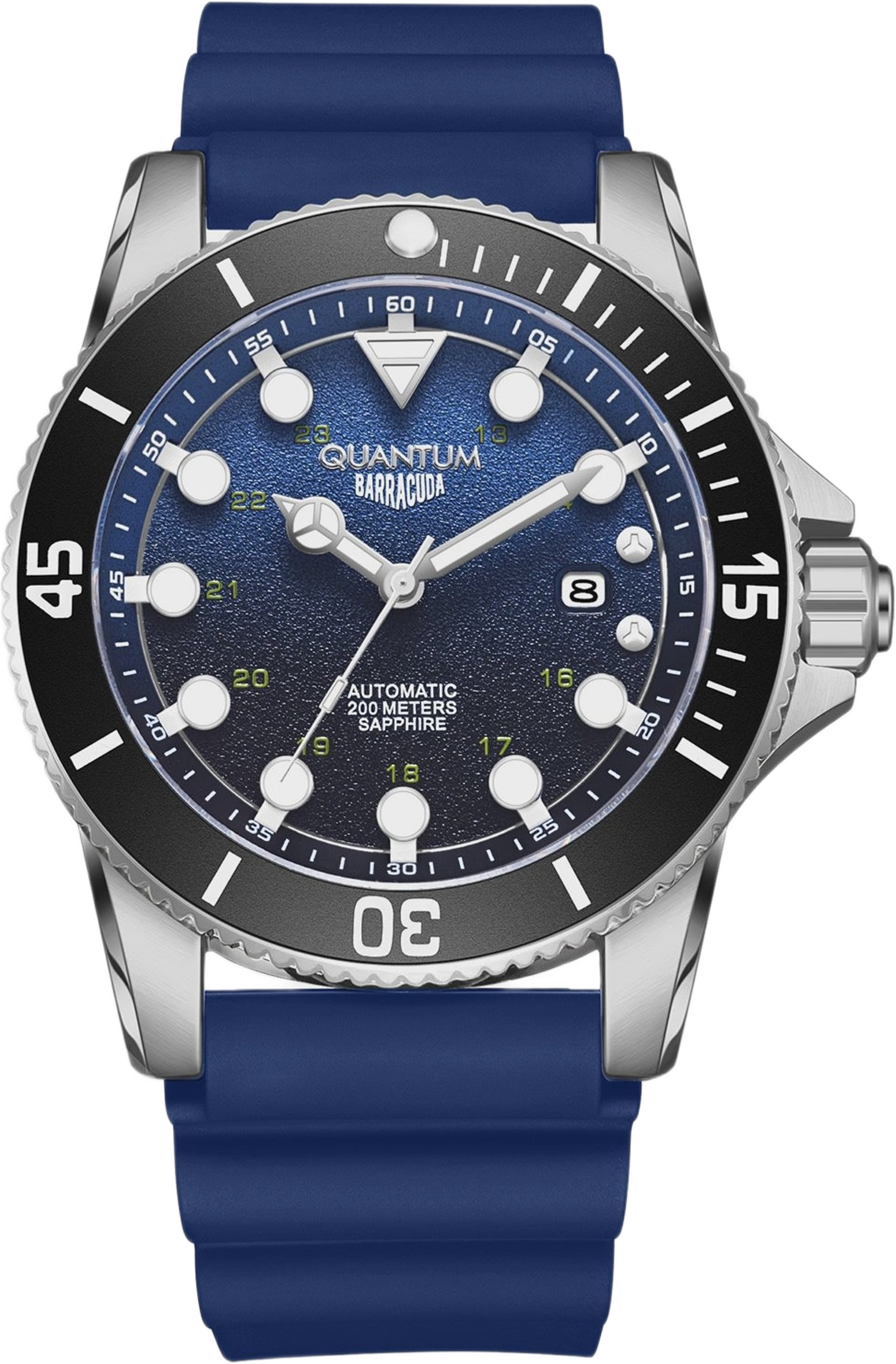 Quantum Automatic Herr Blå/stål, Silikonband - Bar1115.399, från Quantum, i färgen 1. Klicka för att öppna bilden i stort format