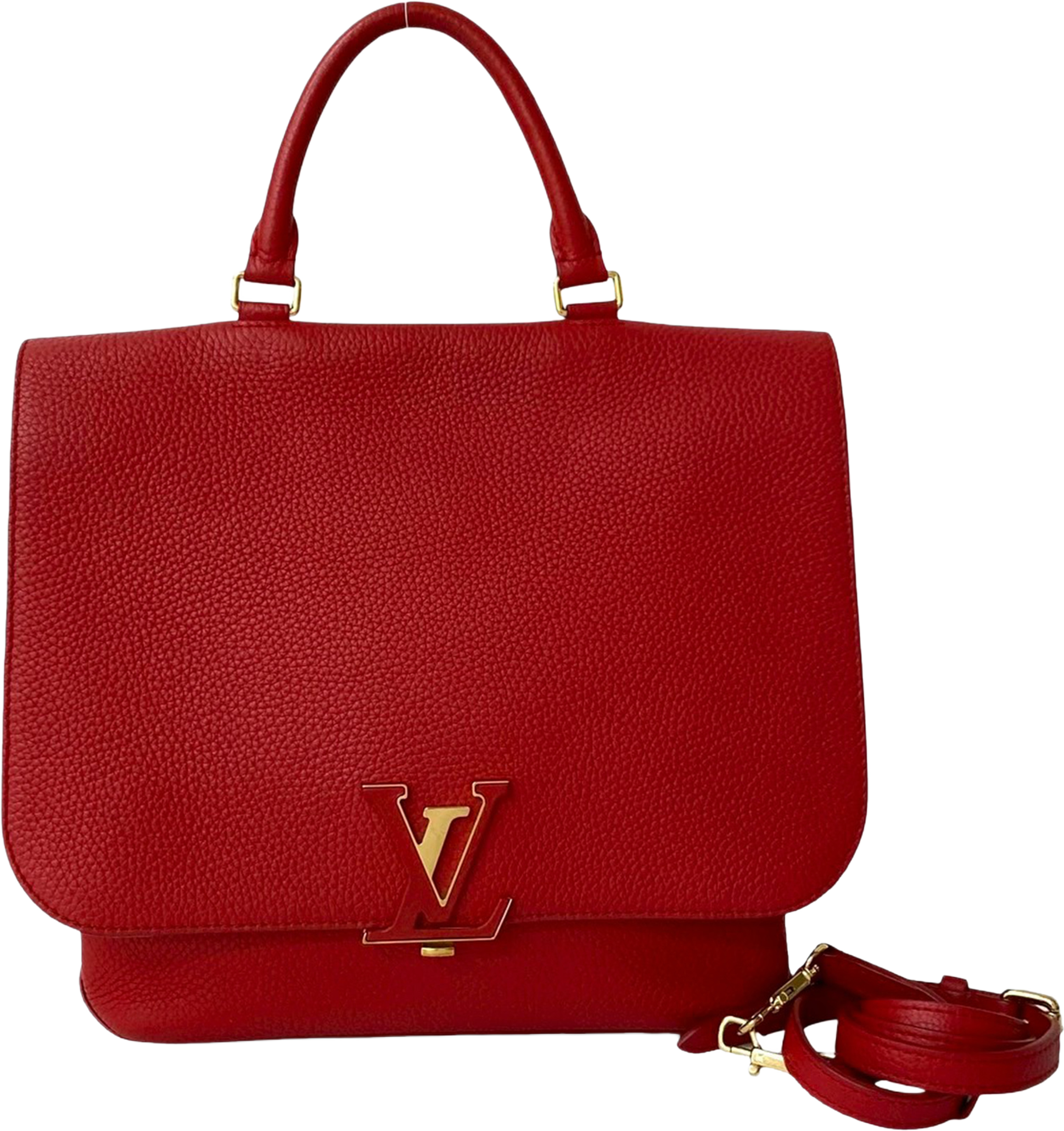Louis Vuitton Taurillon Volta, från Luxclusif, i färgen red. Klicka för att öppna bilden i stort format