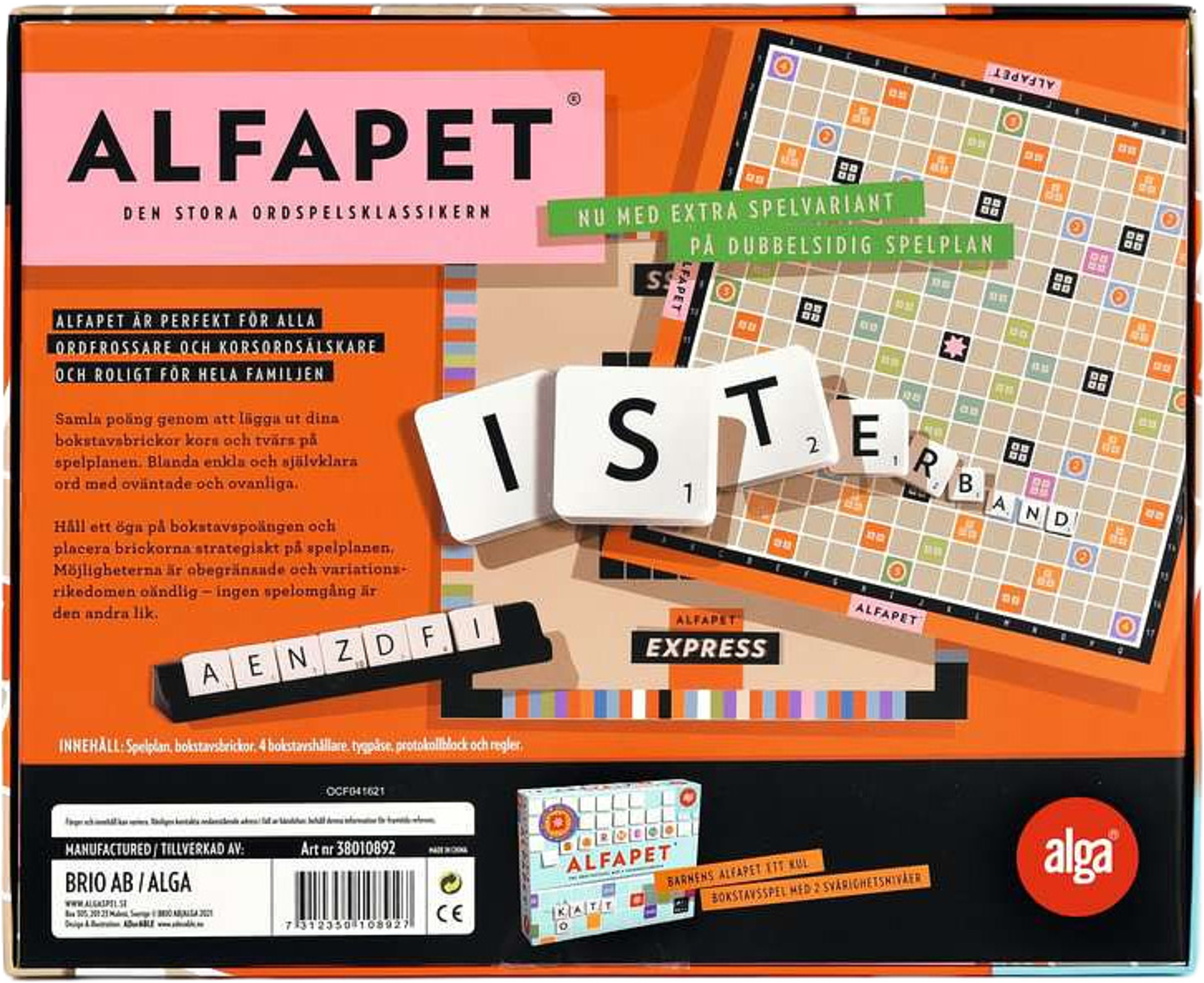 Alfapet, från ALGA. Klicka för att öppna bilden i stort format