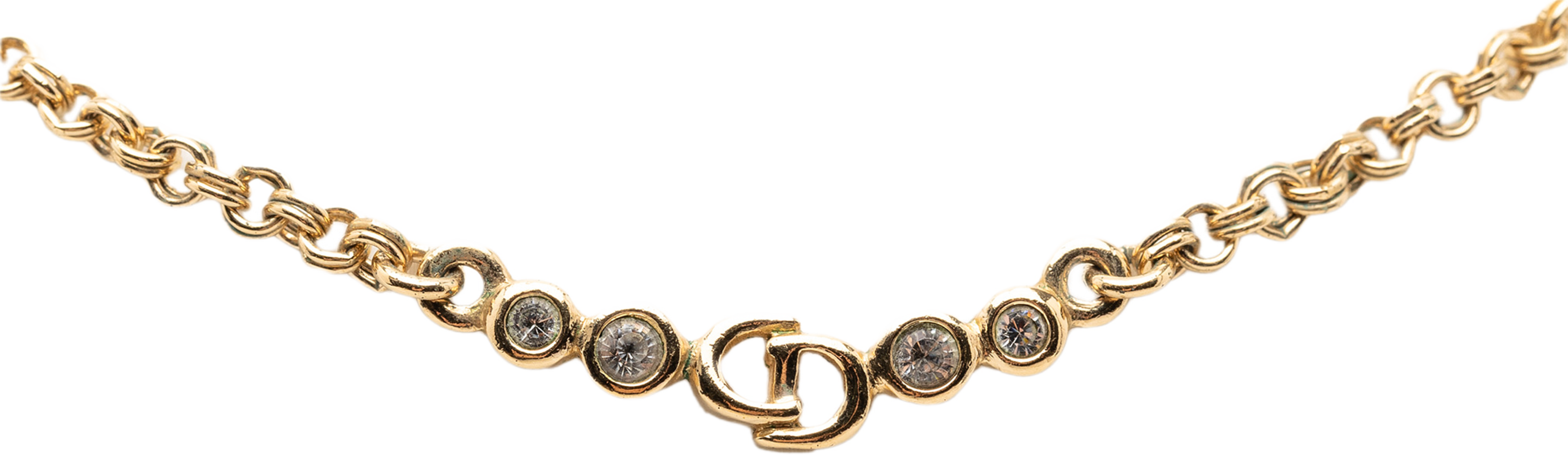 Dior Gold Plated Cd Logo Pendant Necklace, från Luxclusif, i färgen gold. Klicka för att öppna bilden i stort format